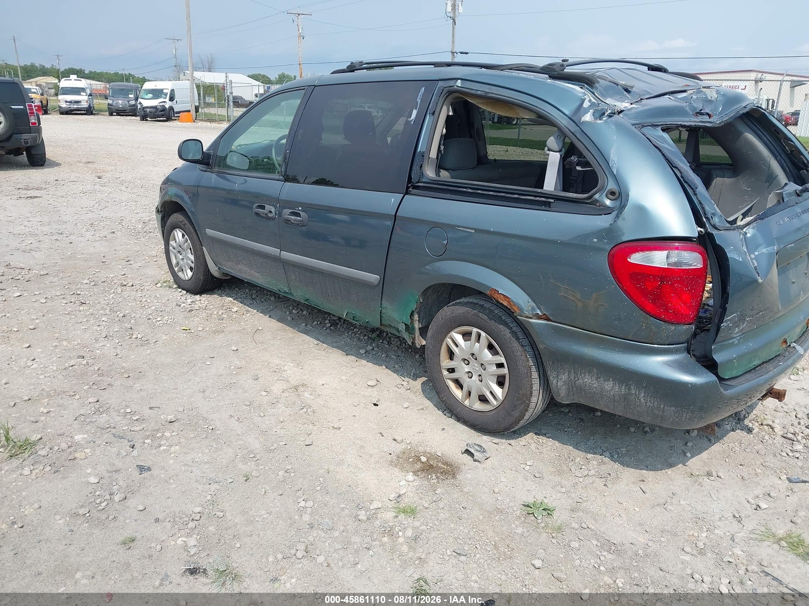 2007 Dodge Grand Caravan Se Green vin: 1D4GP24R57B194105