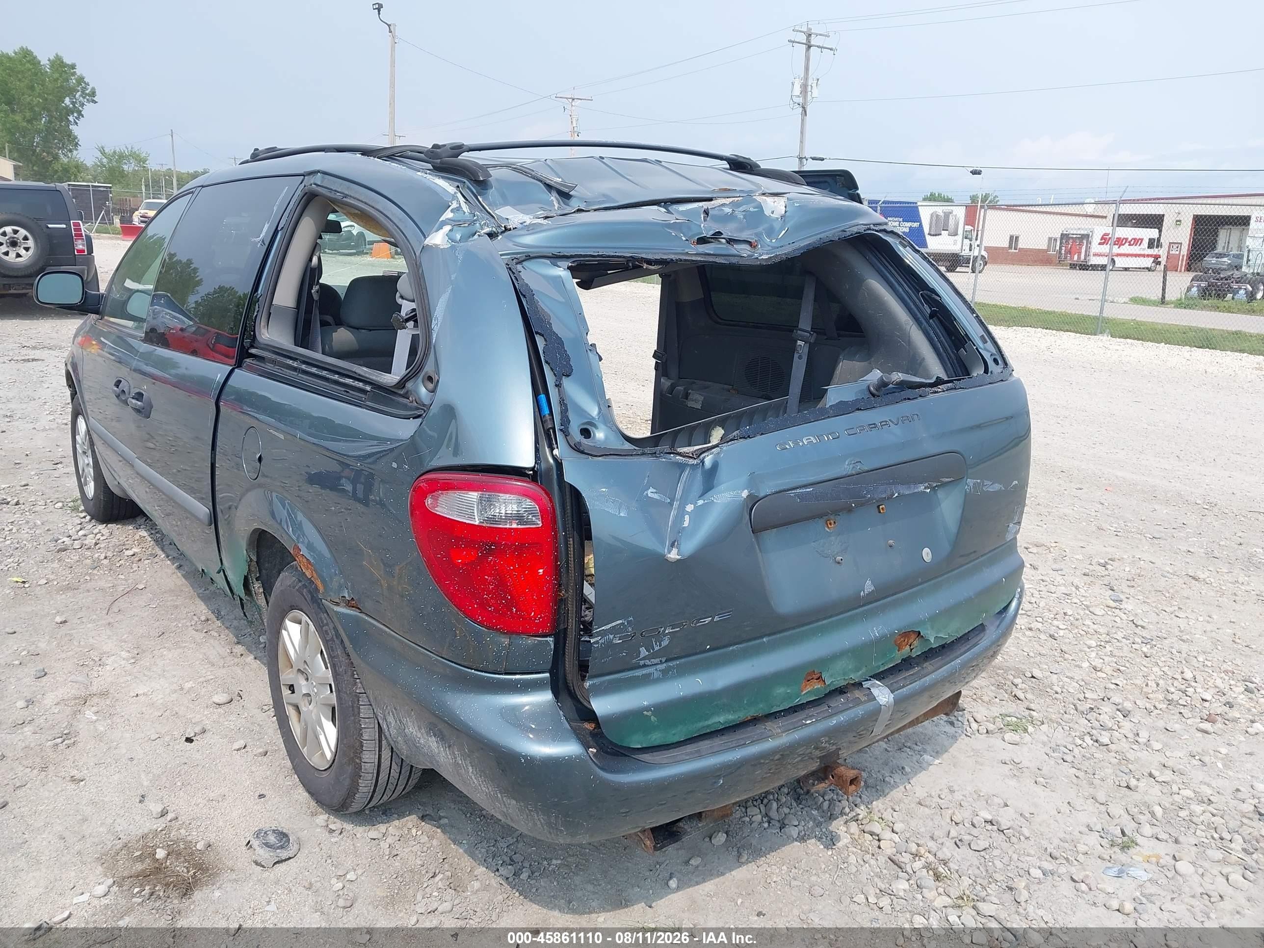2007 Dodge Grand Caravan Se Green vin: 1D4GP24R57B194105