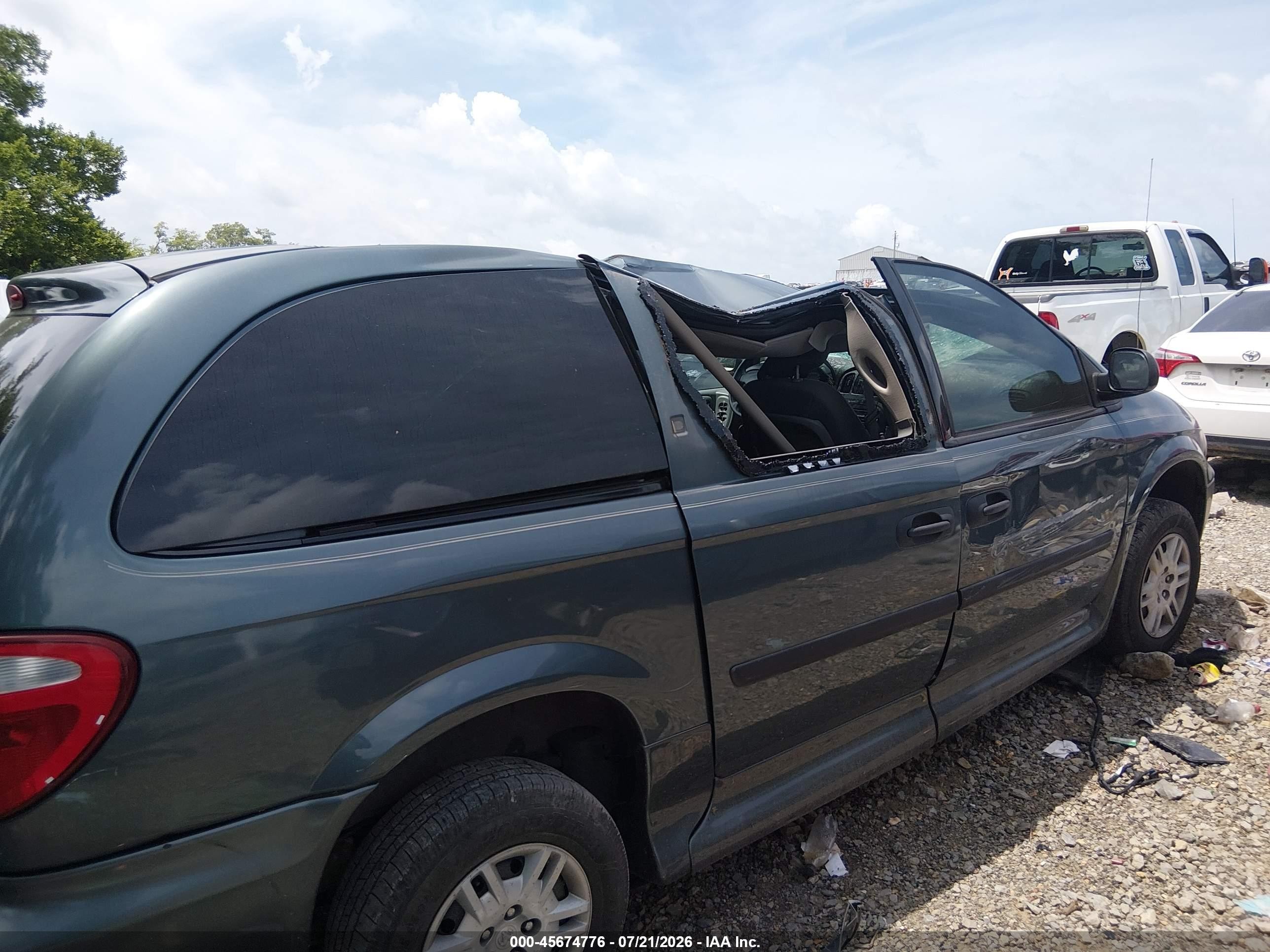 2007 Dodge Grand Caravan Se Blue vin: 1D4GP24R57B228267