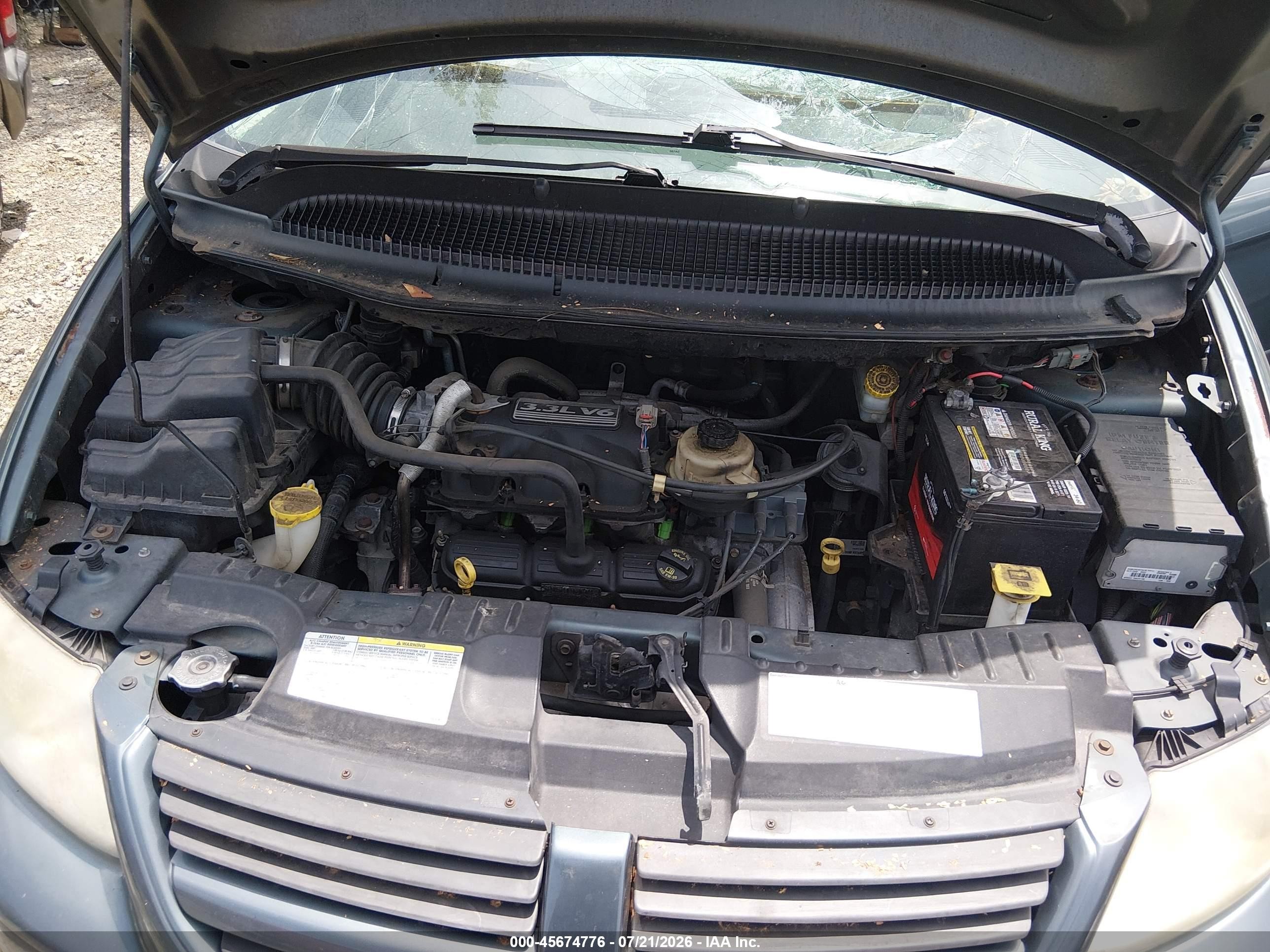 2007 Dodge Grand Caravan Se Blue vin: 1D4GP24R57B228267