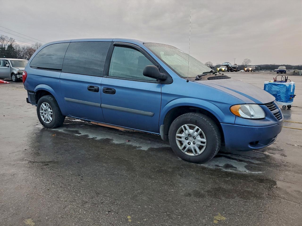 2007 Dodge Grand Caravan Se Синий vin: 1D4GP24R57B228902