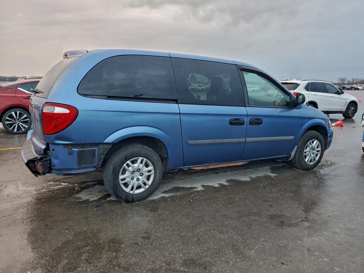 2007 Dodge Grand Caravan Se Синий vin: 1D4GP24R57B228902