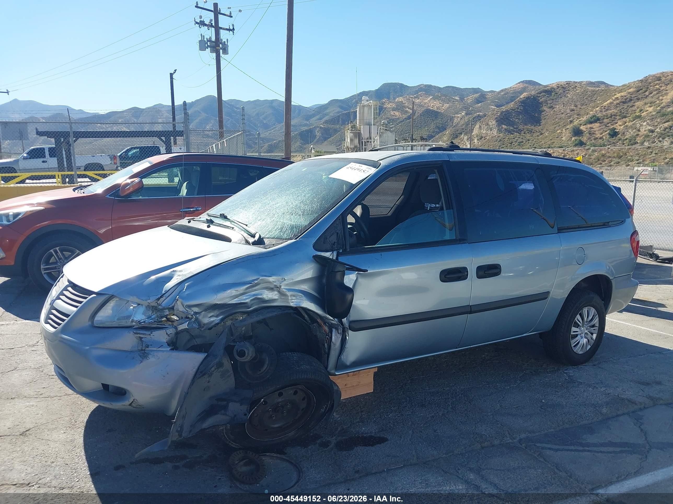2006 Dodge Grand Caravan Se Light Blue vin: 1D4GP24R66B520086