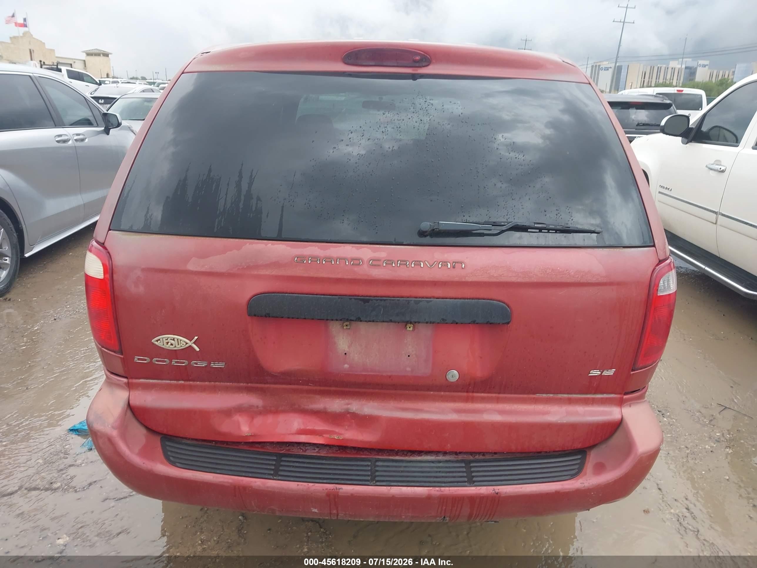 2003 Dodge Grand Caravan Se Maroon vin: 1D4GP24R73B333662