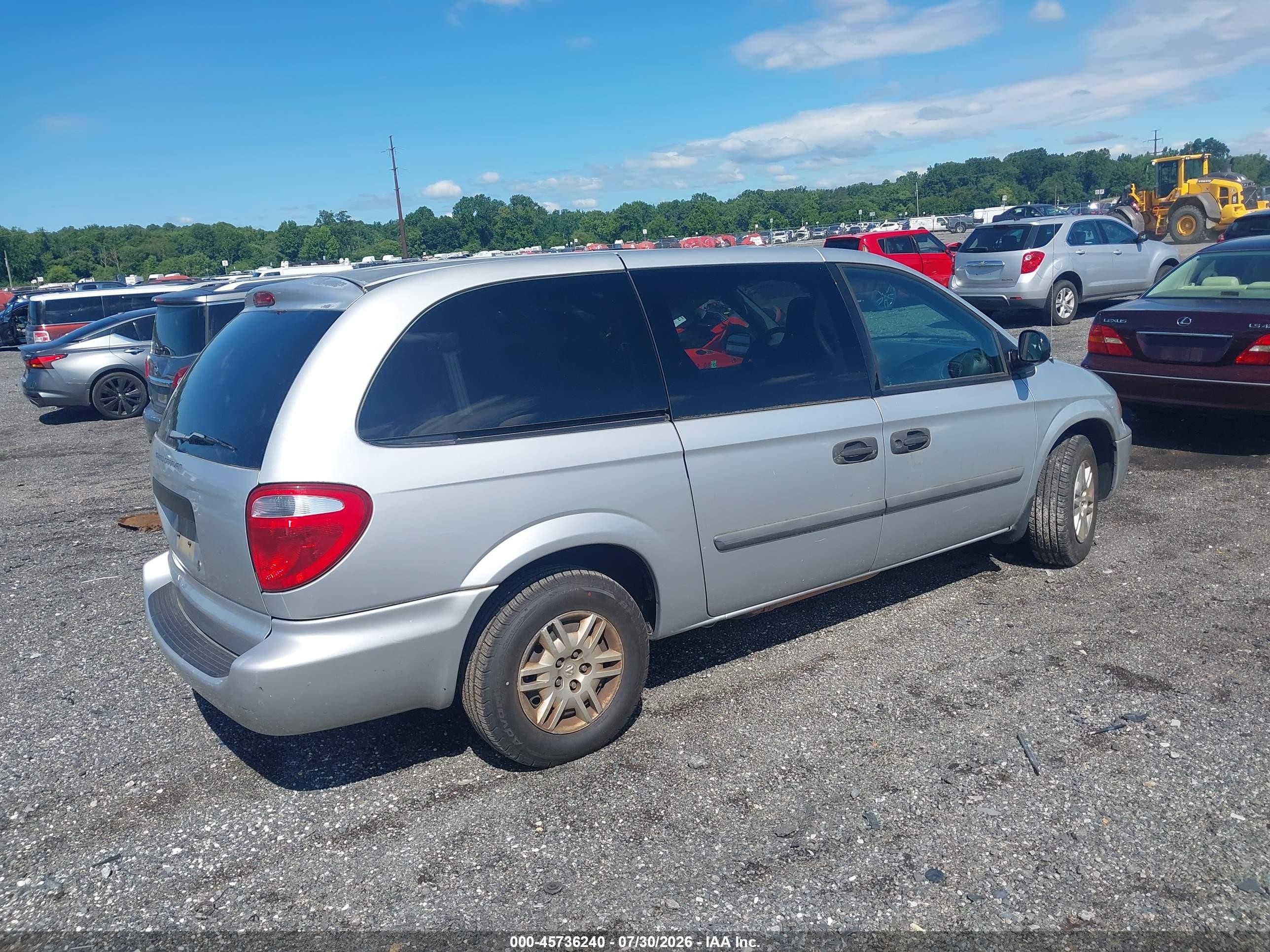 2005 Dodge Grand Caravan Se Silver vin: 1D4GP24R75B342882