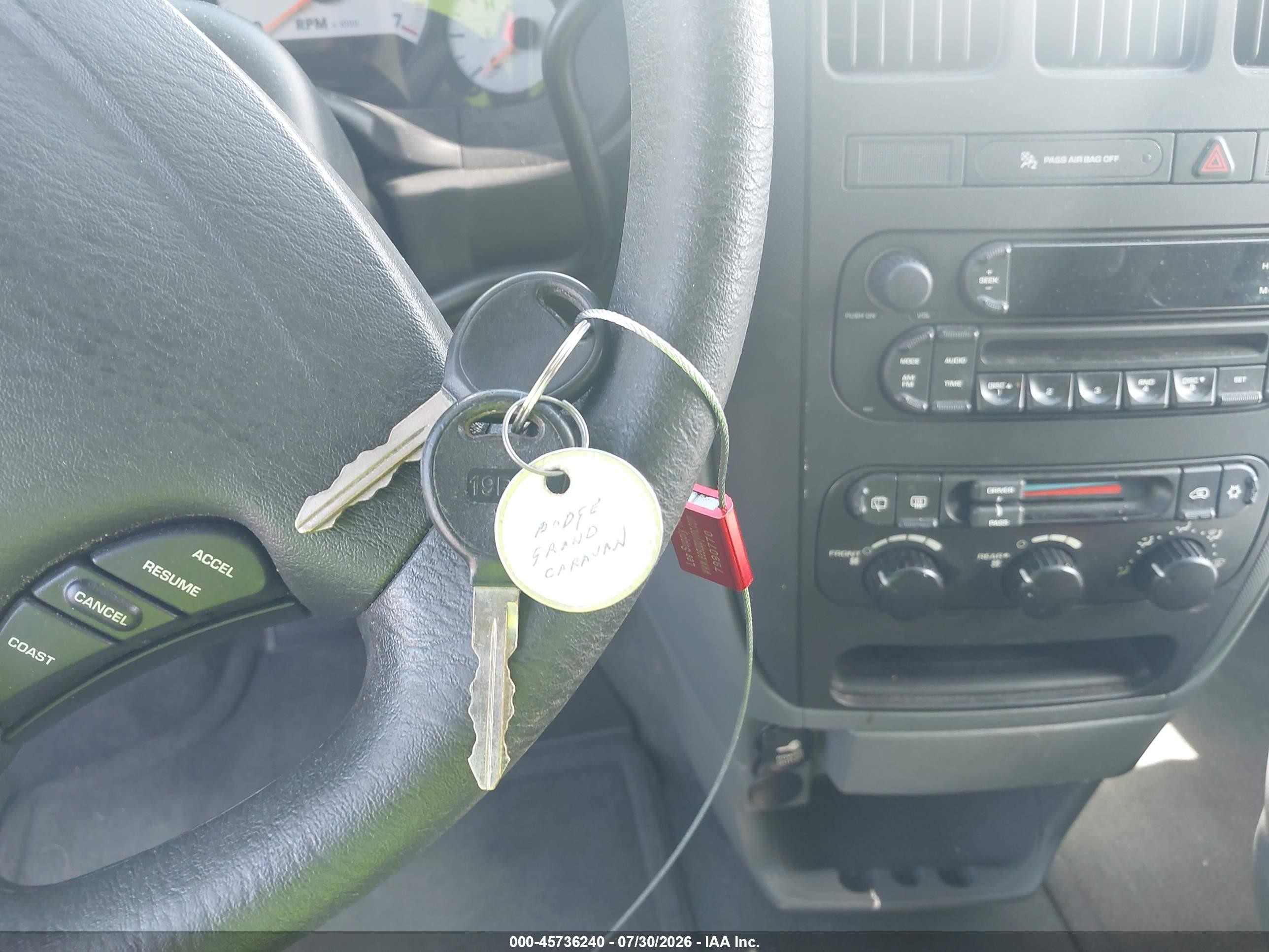 2005 Dodge Grand Caravan Se Silver vin: 1D4GP24R75B342882