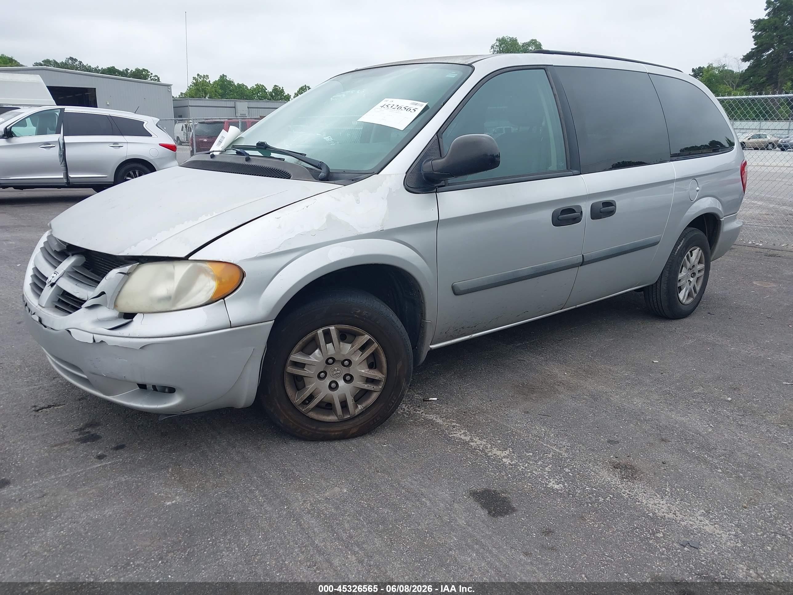 2006 Dodge Grand Caravan Se Silver vin: 1D4GP24R86B659216
