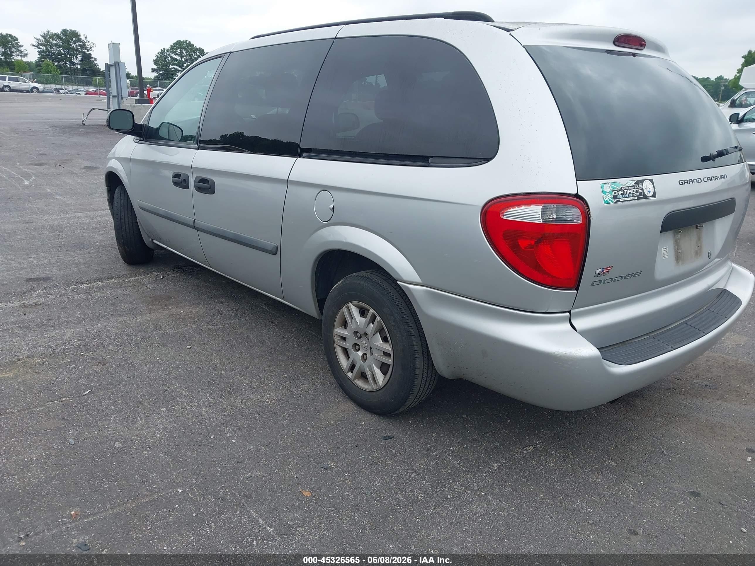 2006 Dodge Grand Caravan Se Silver vin: 1D4GP24R86B659216