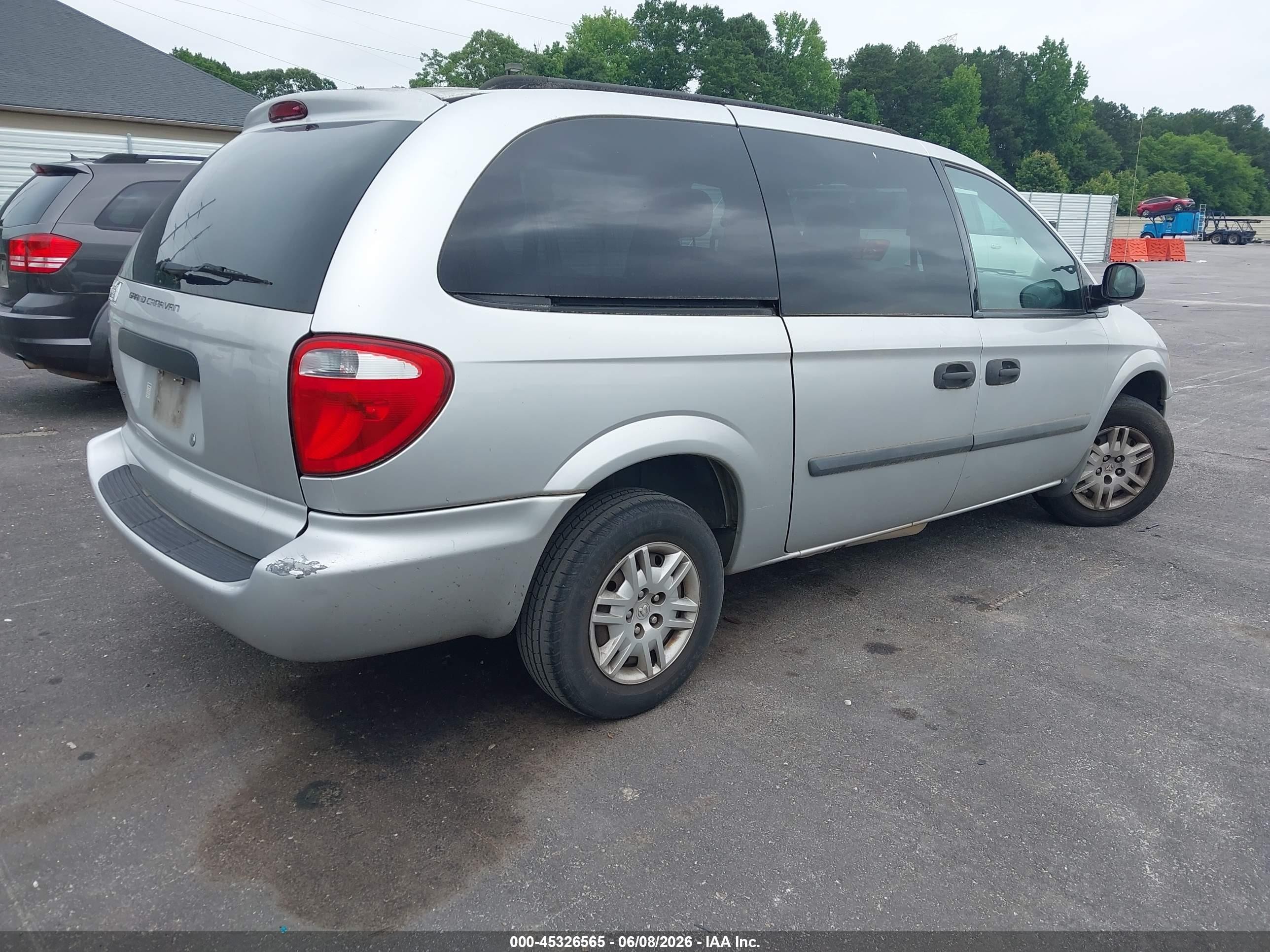 2006 Dodge Grand Caravan Se Silver vin: 1D4GP24R86B659216