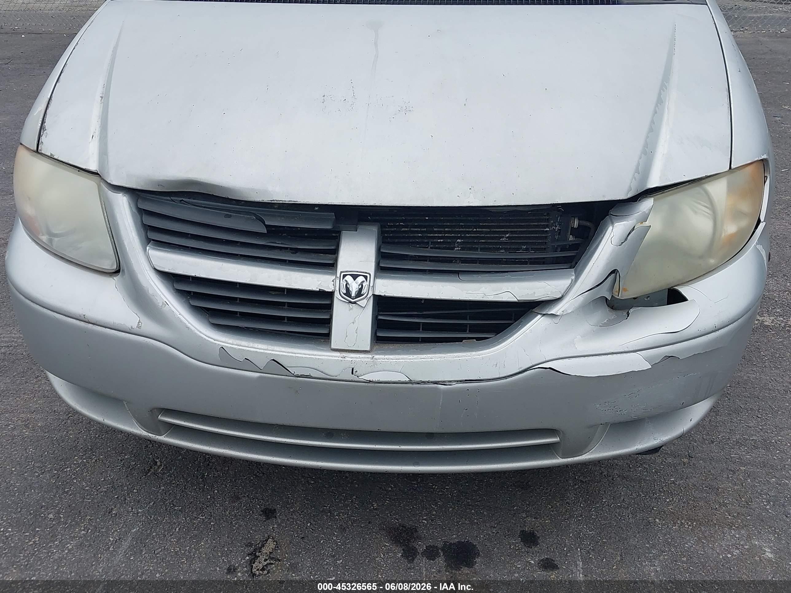 2006 Dodge Grand Caravan Se Silver vin: 1D4GP24R86B659216
