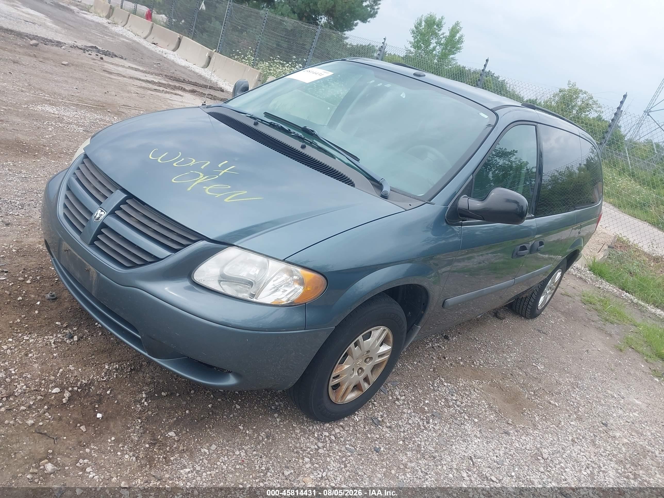 2006 Dodge Grand Caravan Se Blue vin: 1D4GP24R86B677652