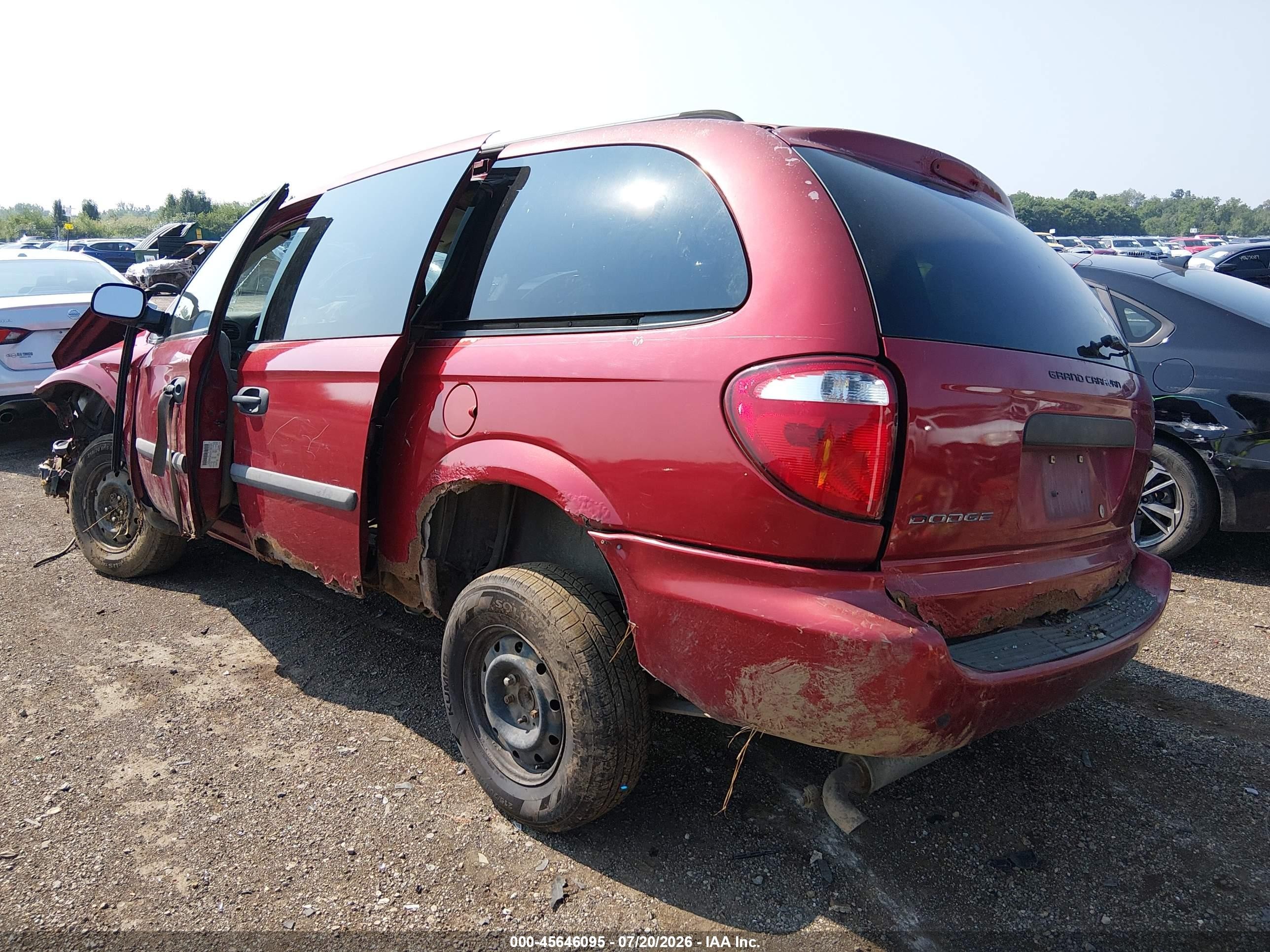2006 Dodge Grand Caravan Se Red vin: 1D4GP24R86B716854