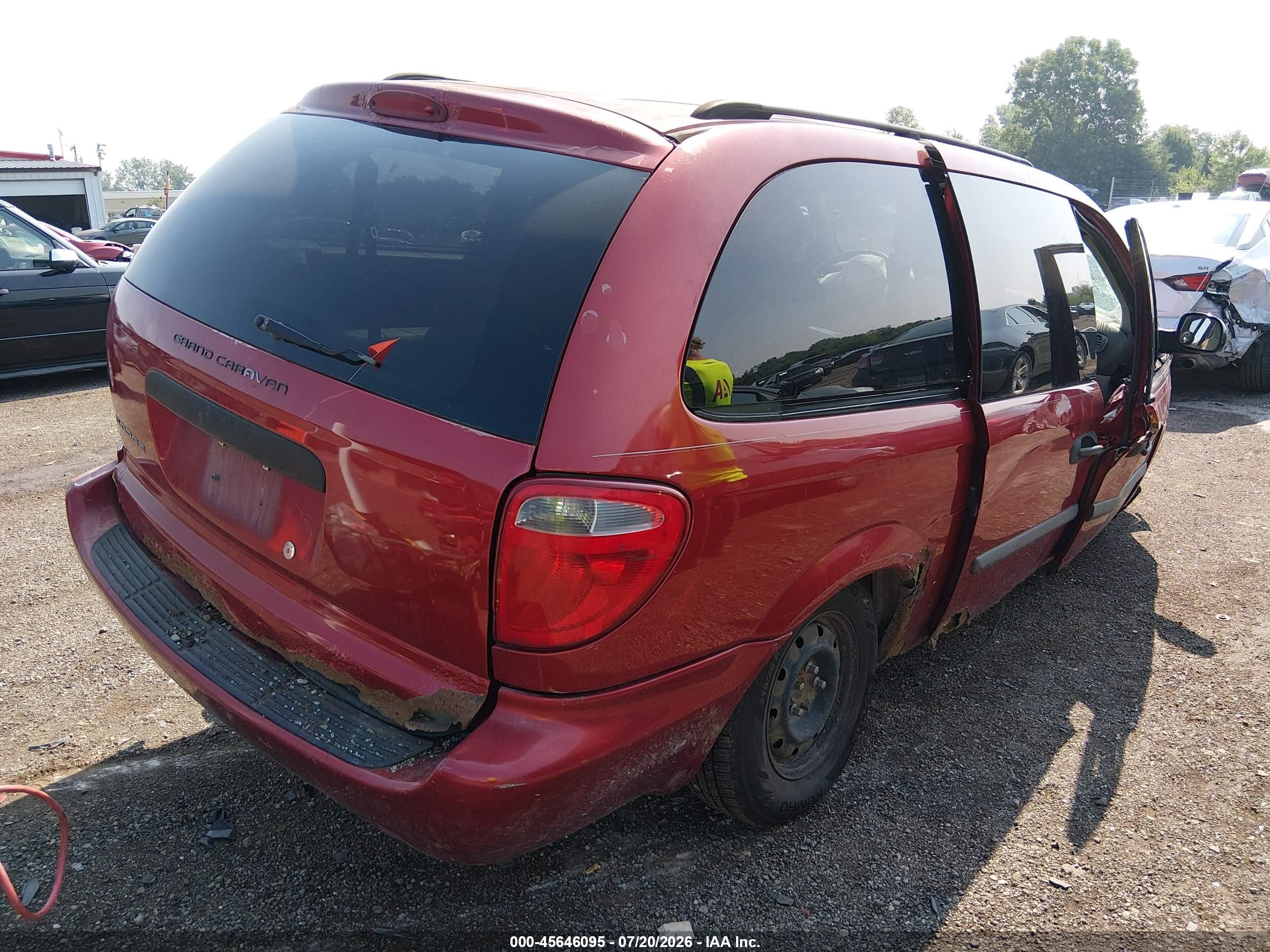 2006 Dodge Grand Caravan Se Red vin: 1D4GP24R86B716854