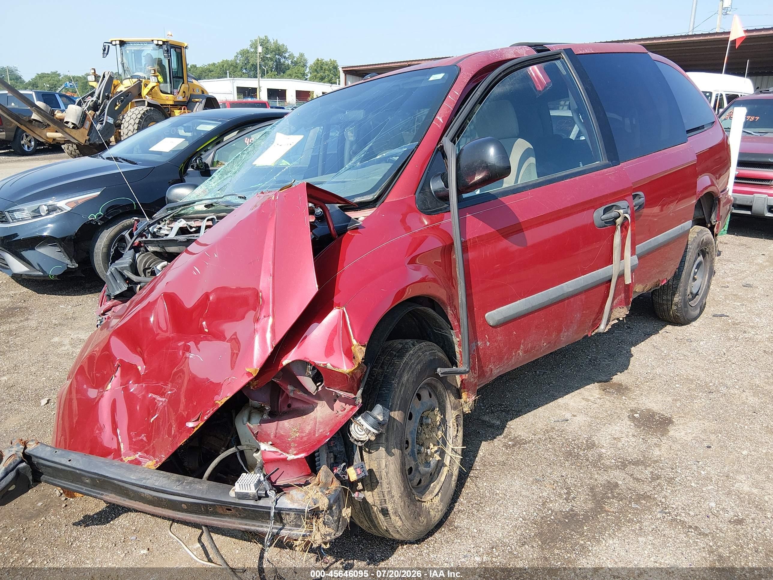 2006 Dodge Grand Caravan Se Red vin: 1D4GP24R86B716854