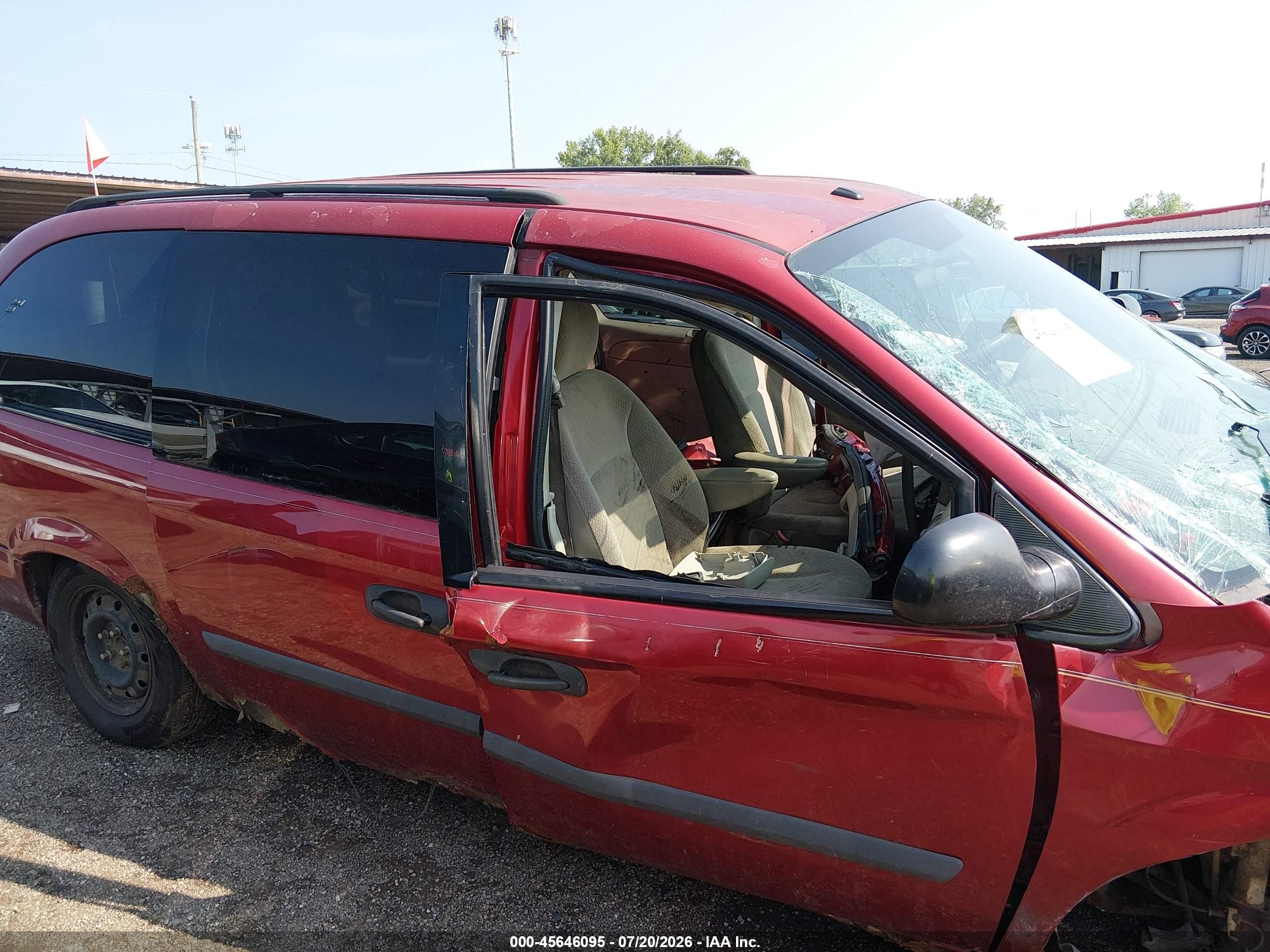 2006 Dodge Grand Caravan Se Red vin: 1D4GP24R86B716854