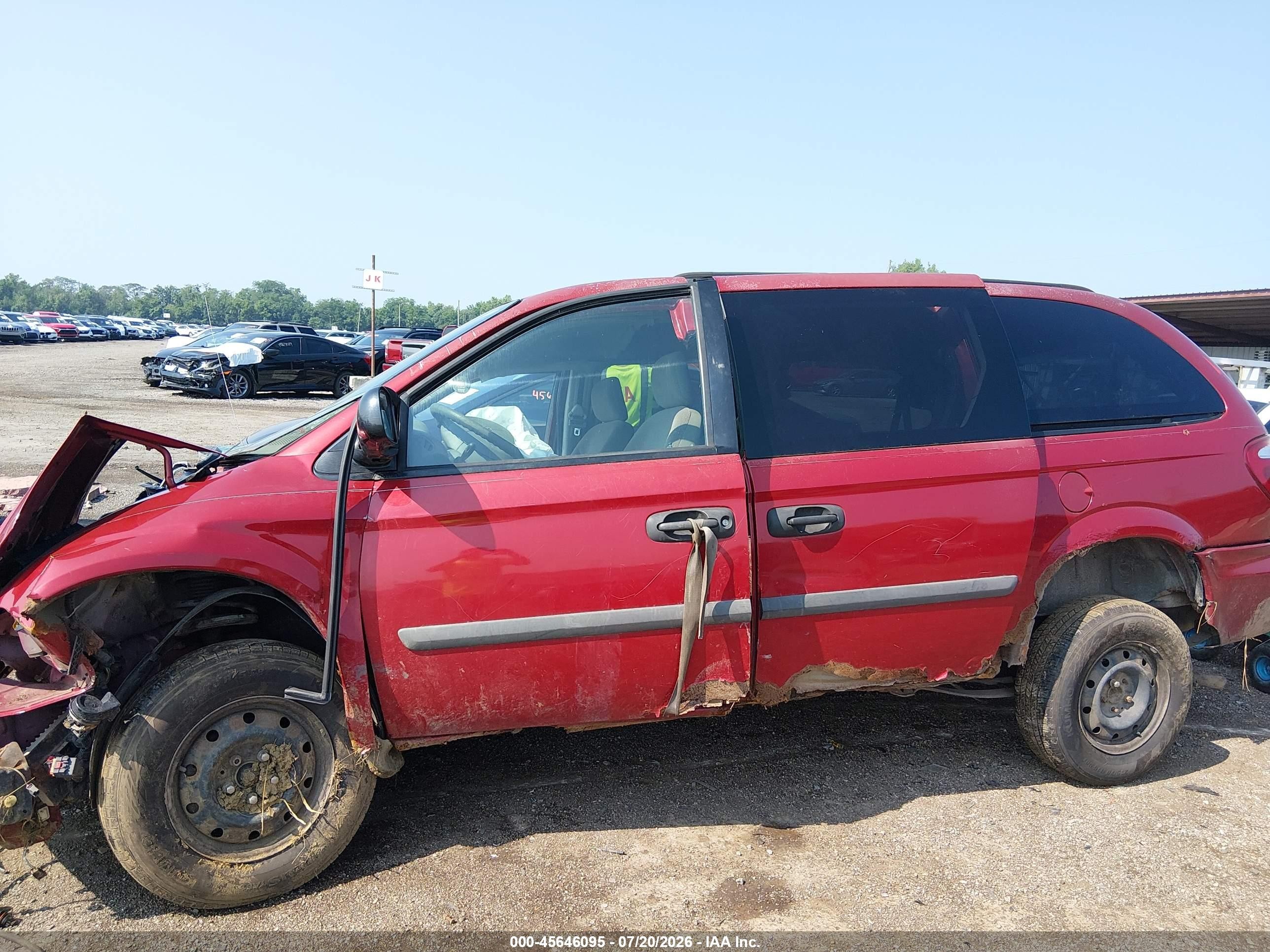 2006 Dodge Grand Caravan Se Red vin: 1D4GP24R86B716854