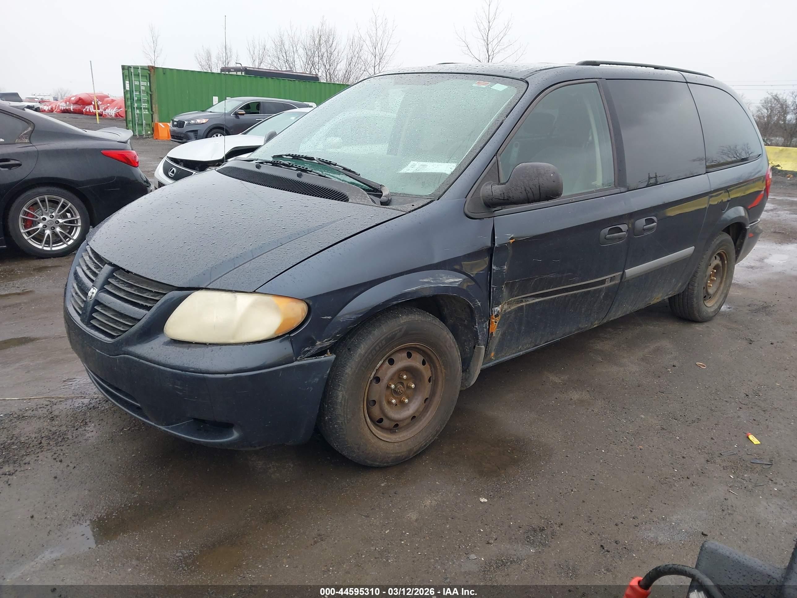 2007 Dodge Grand Caravan Se Blue vin: 1D4GP24R87B177850