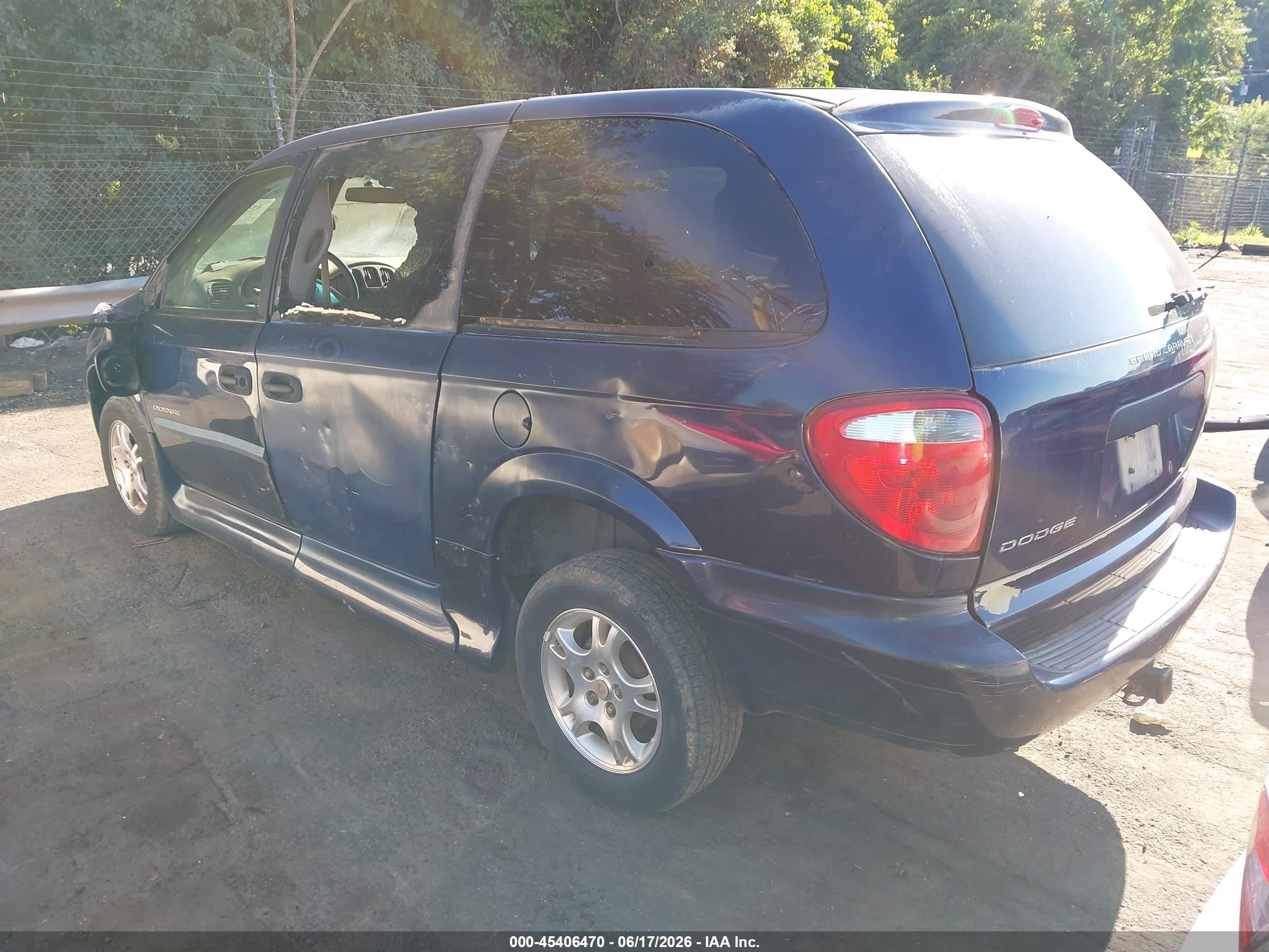 2003 Dodge Grand Caravan Se Blue vin: 1D4GP24R93B330374