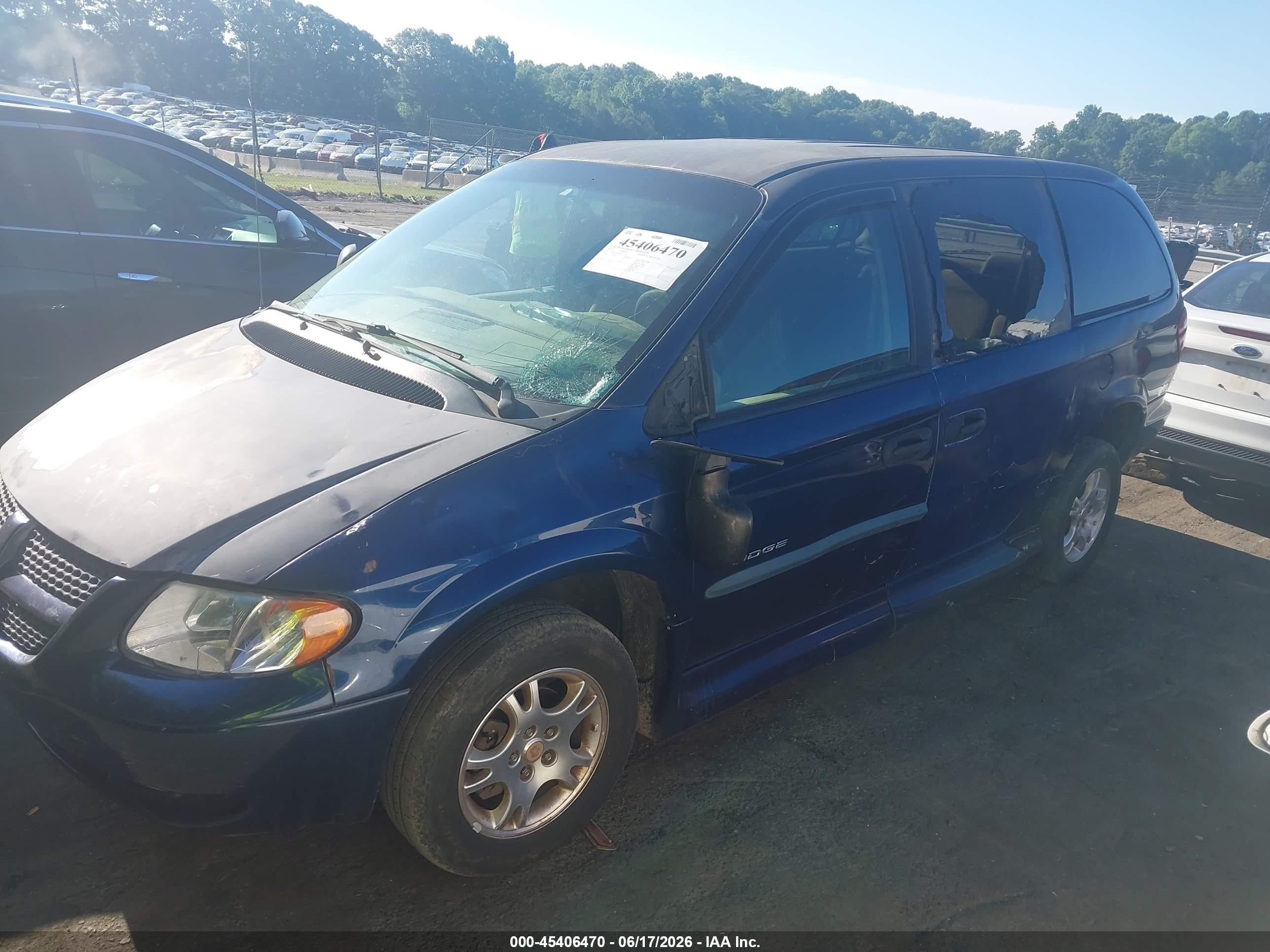 2003 Dodge Grand Caravan Se Blue vin: 1D4GP24R93B330374