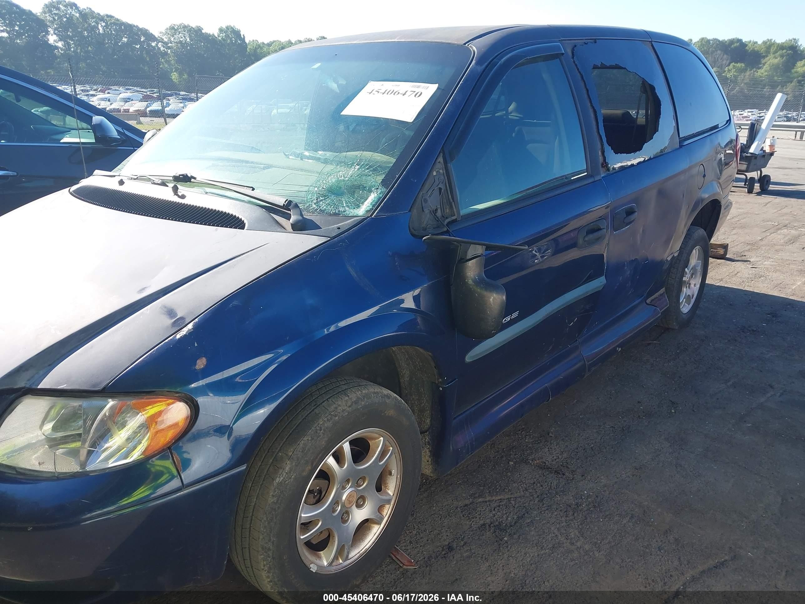 2003 Dodge Grand Caravan Se Blue vin: 1D4GP24R93B330374
