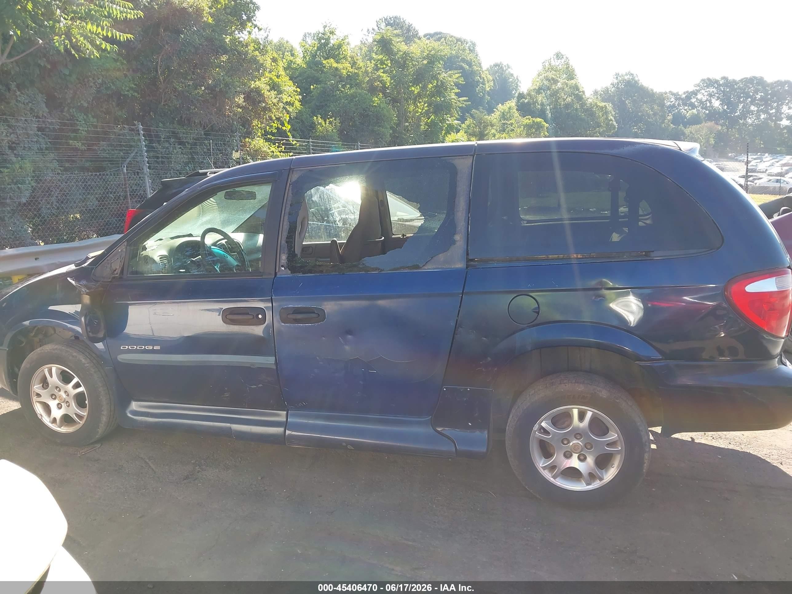 2003 Dodge Grand Caravan Se Blue vin: 1D4GP24R93B330374