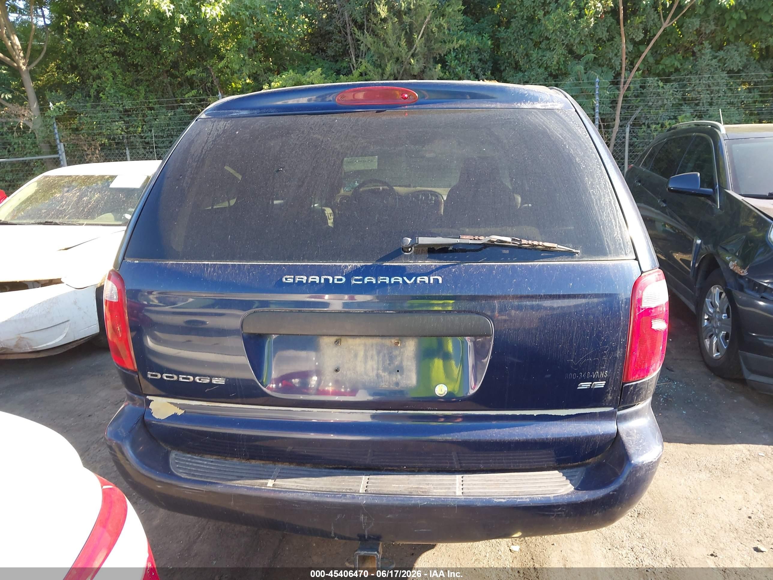 2003 Dodge Grand Caravan Se Blue vin: 1D4GP24R93B330374