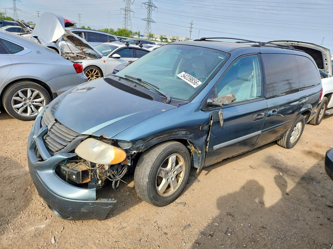 2007 Dodge Grand Caravan Se Teal vin: 1D4GP24R97B170583