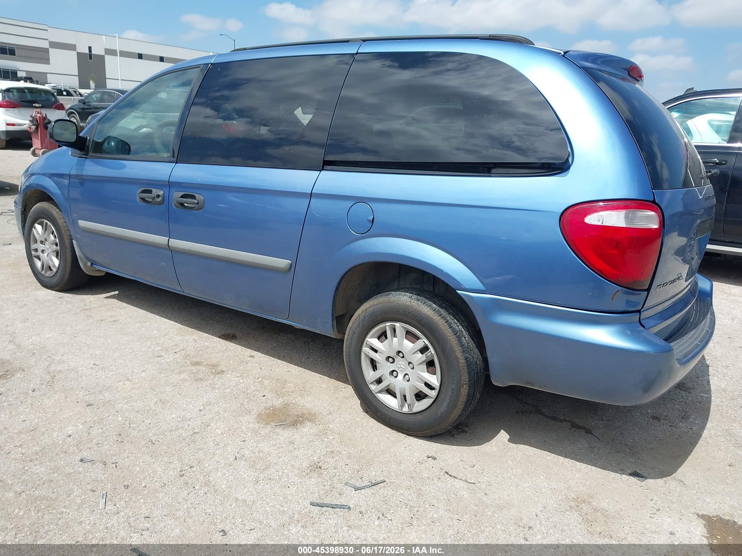 2007 Dodge Grand Caravan Se Синий vin: 1D4GP24R97B194320