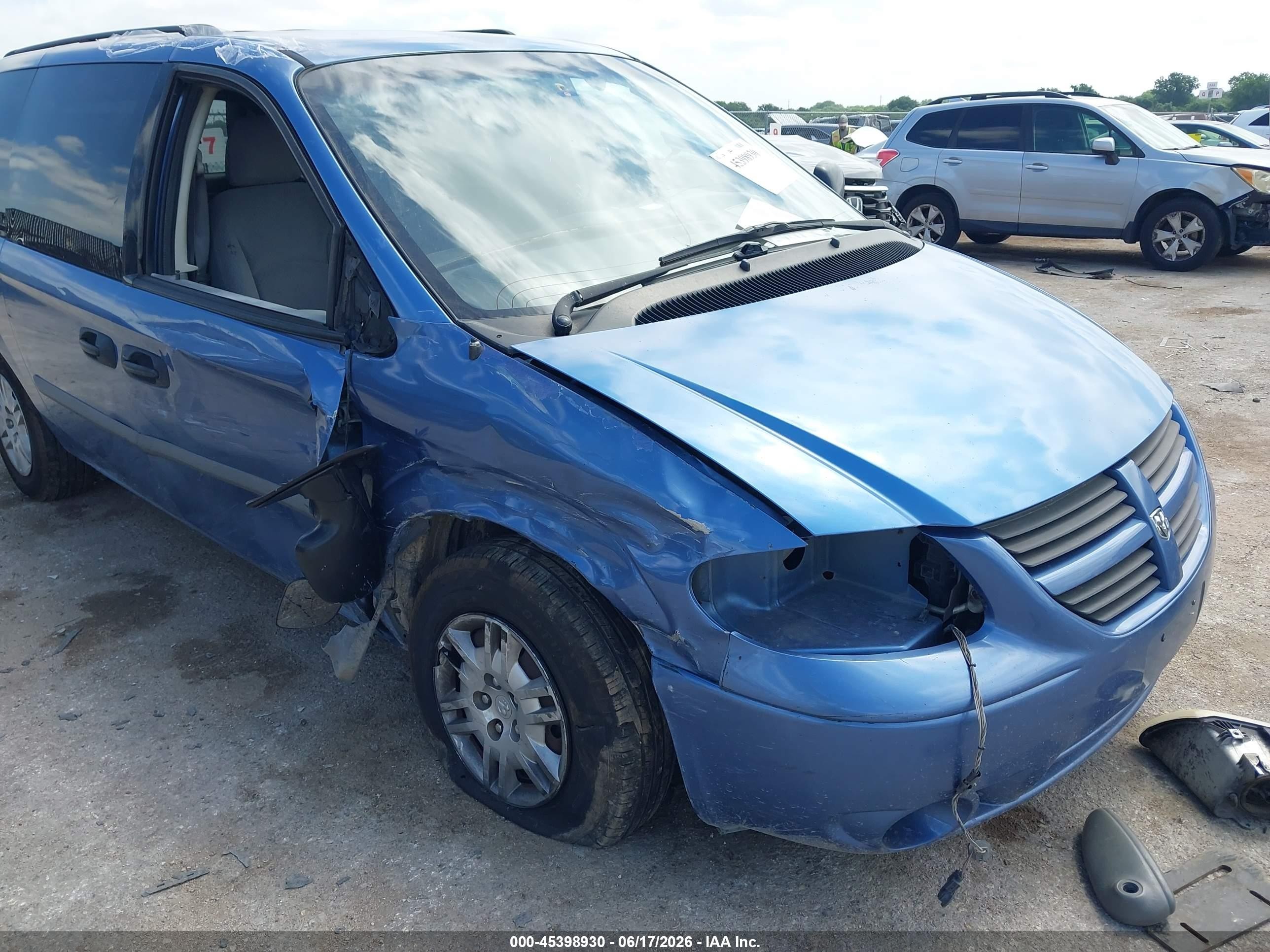 2007 Dodge Grand Caravan Se Синий vin: 1D4GP24R97B194320