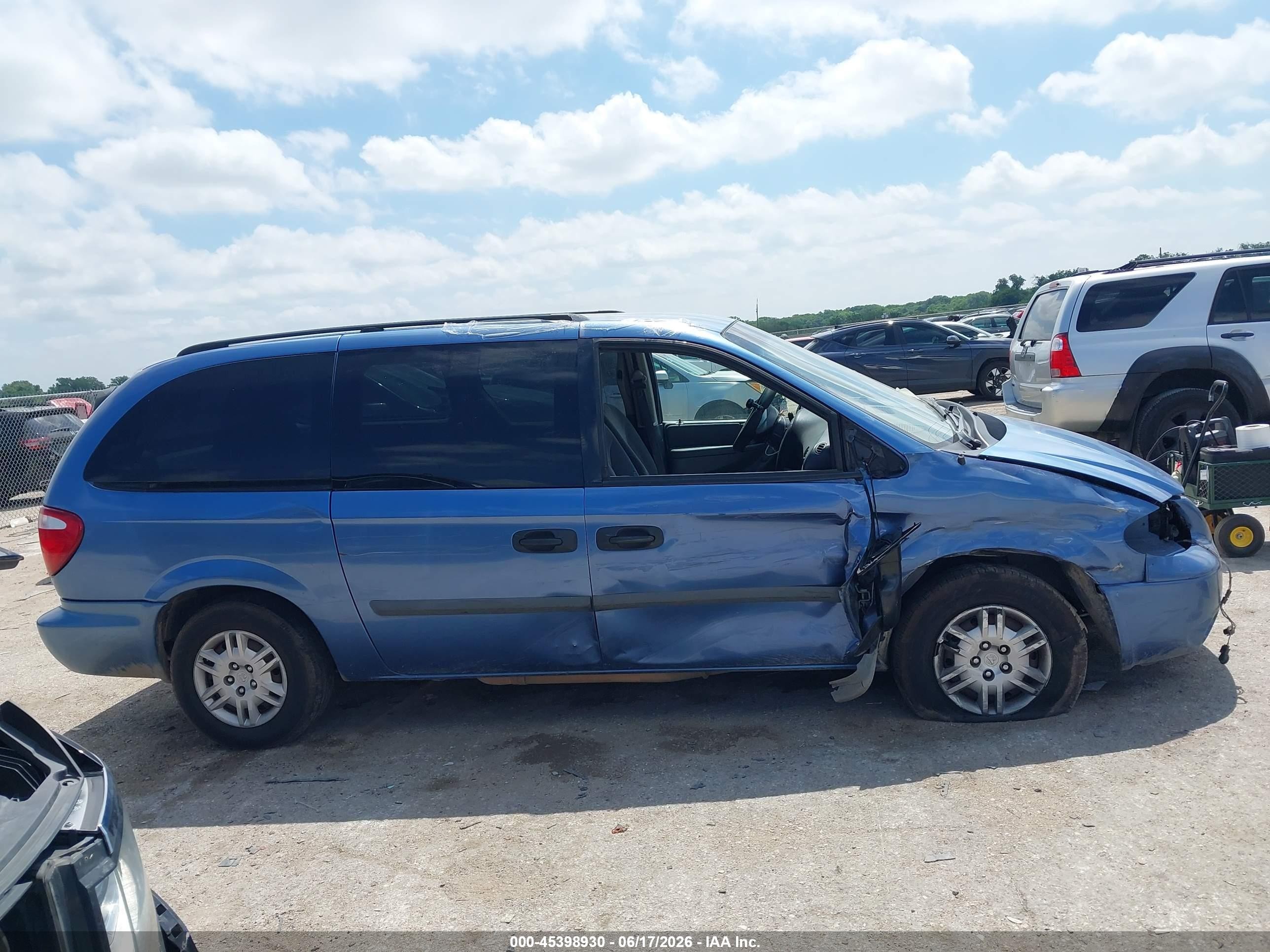 2007 Dodge Grand Caravan Se Синий vin: 1D4GP24R97B194320