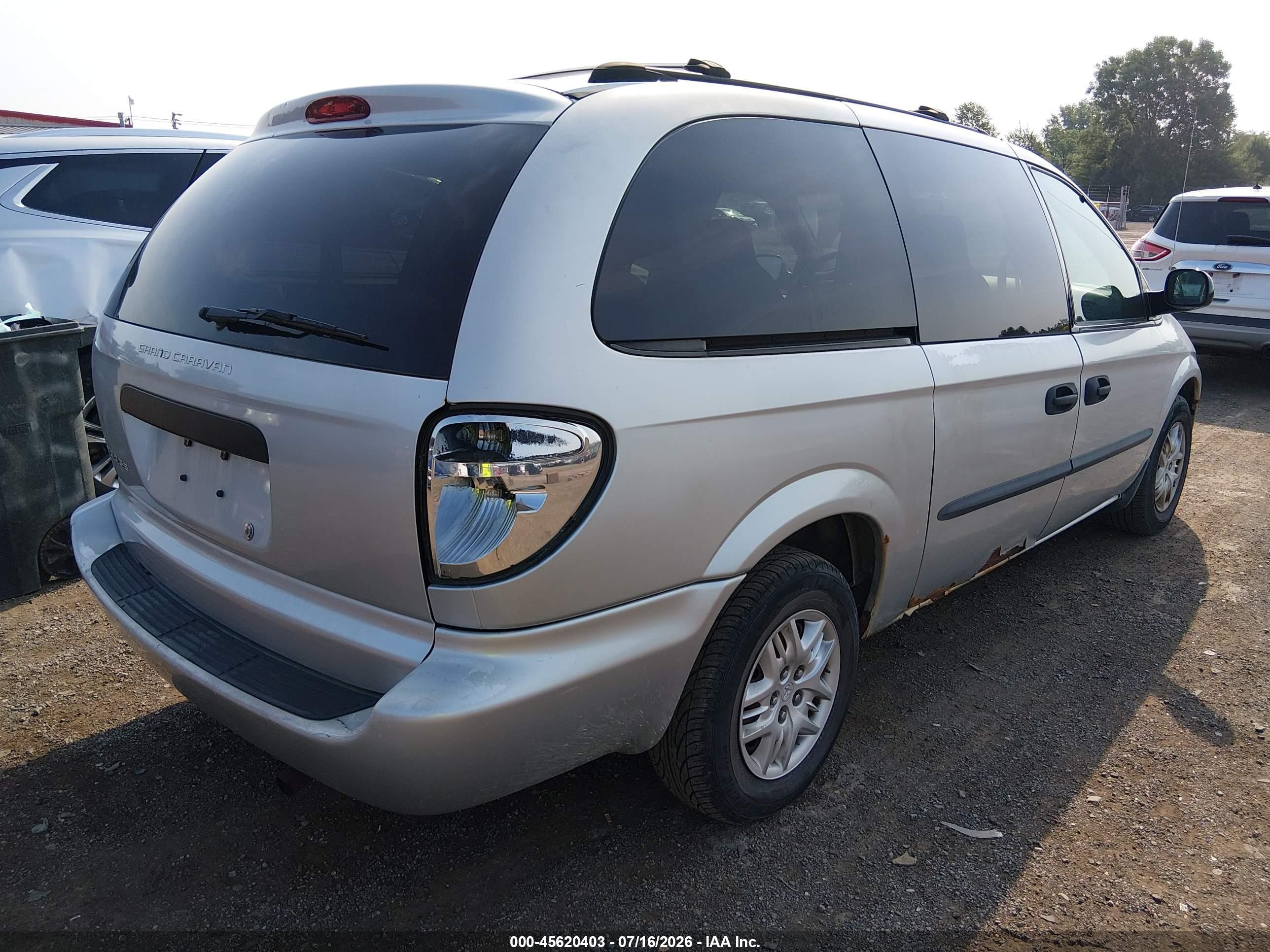 2004 Dodge Grand Caravan Se Silver vin: 1D4GP24RX4B517253