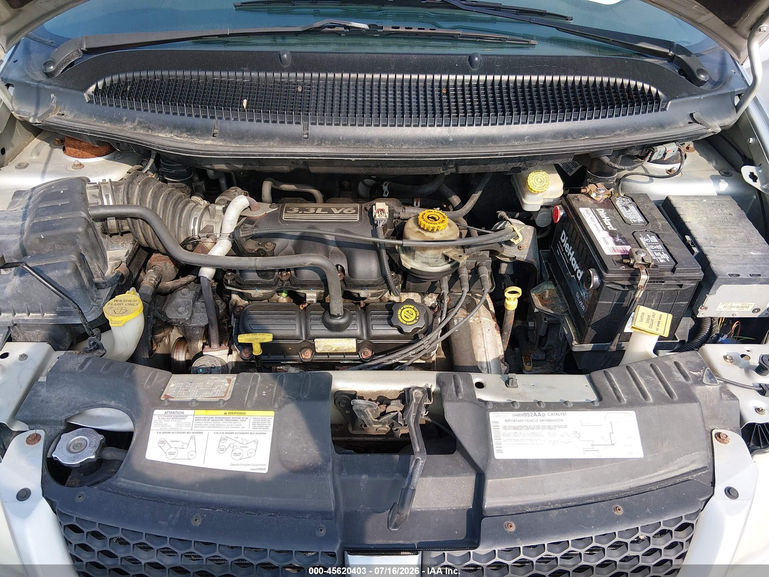 2004 Dodge Grand Caravan Se Silver vin: 1D4GP24RX4B517253