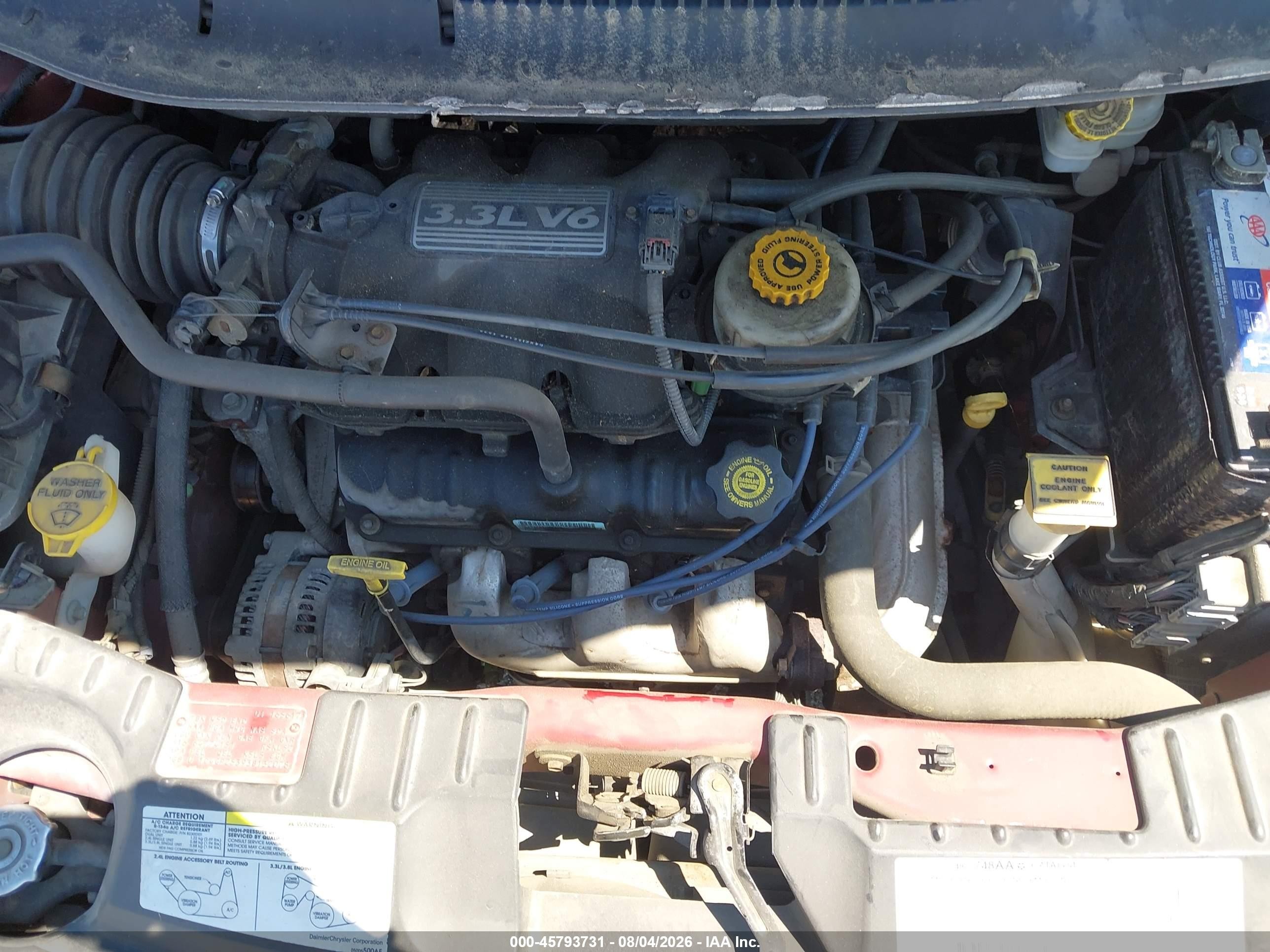 2003 Dodge Caravan Se Red vin: 1D4GP25393B132078