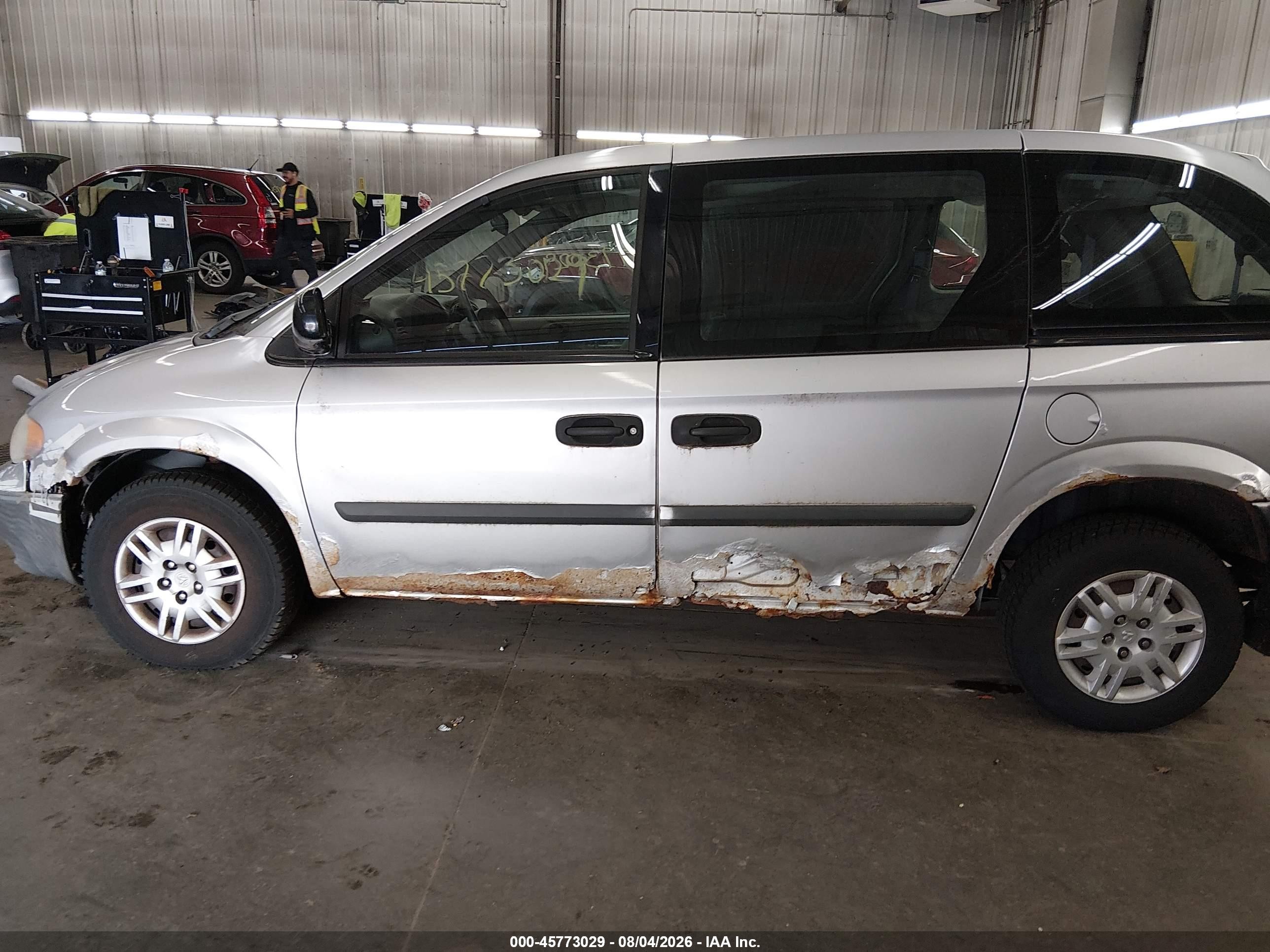 2005 Dodge Caravan Se Gray vin: 1D4GP25B05B109816