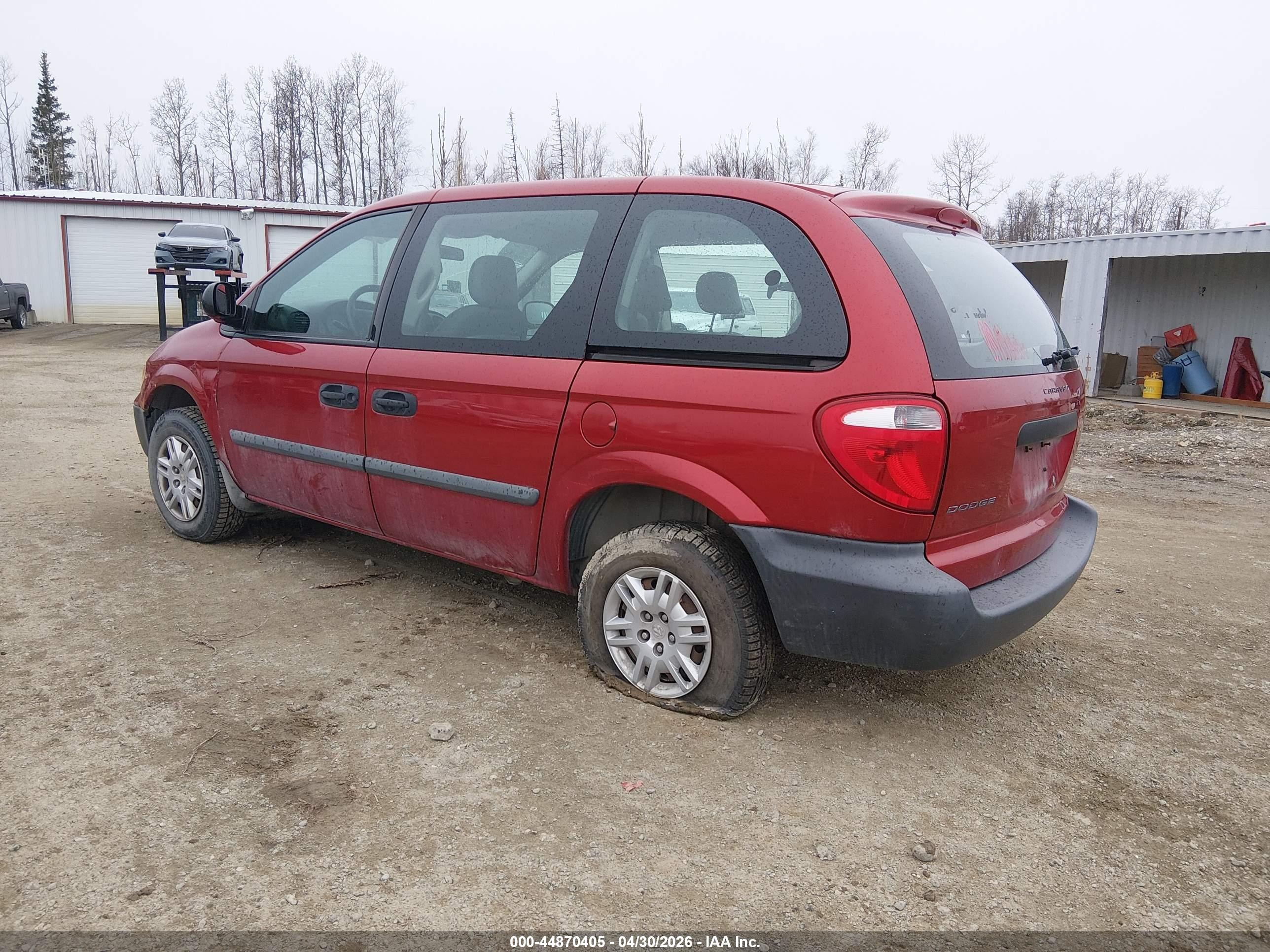 2007 Dodge Caravan Se Red vin: 1D4GP25B17B149311