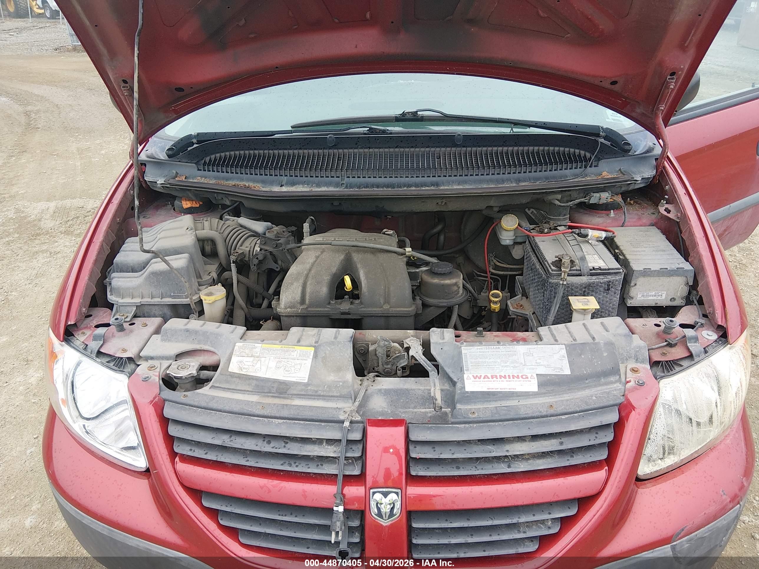 2007 Dodge Caravan Se Red vin: 1D4GP25B17B149311