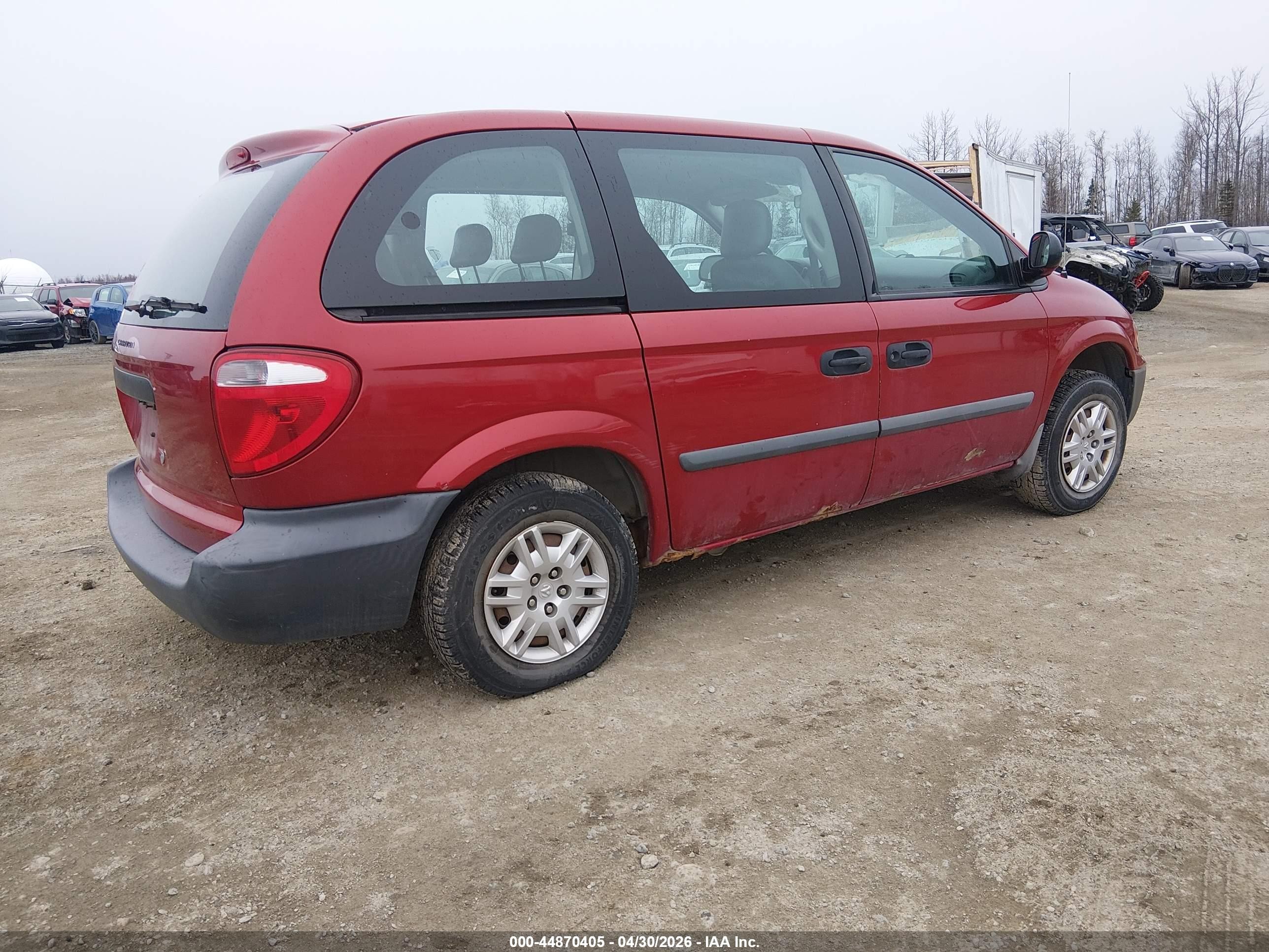 2007 Dodge Caravan Se Red vin: 1D4GP25B17B149311