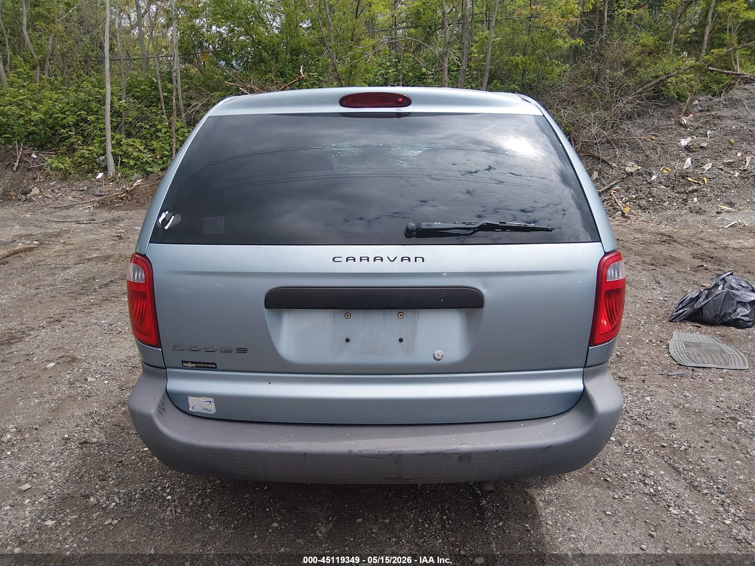 2005 Dodge Caravan Se Light Blue vin: 1D4GP25B25B432510