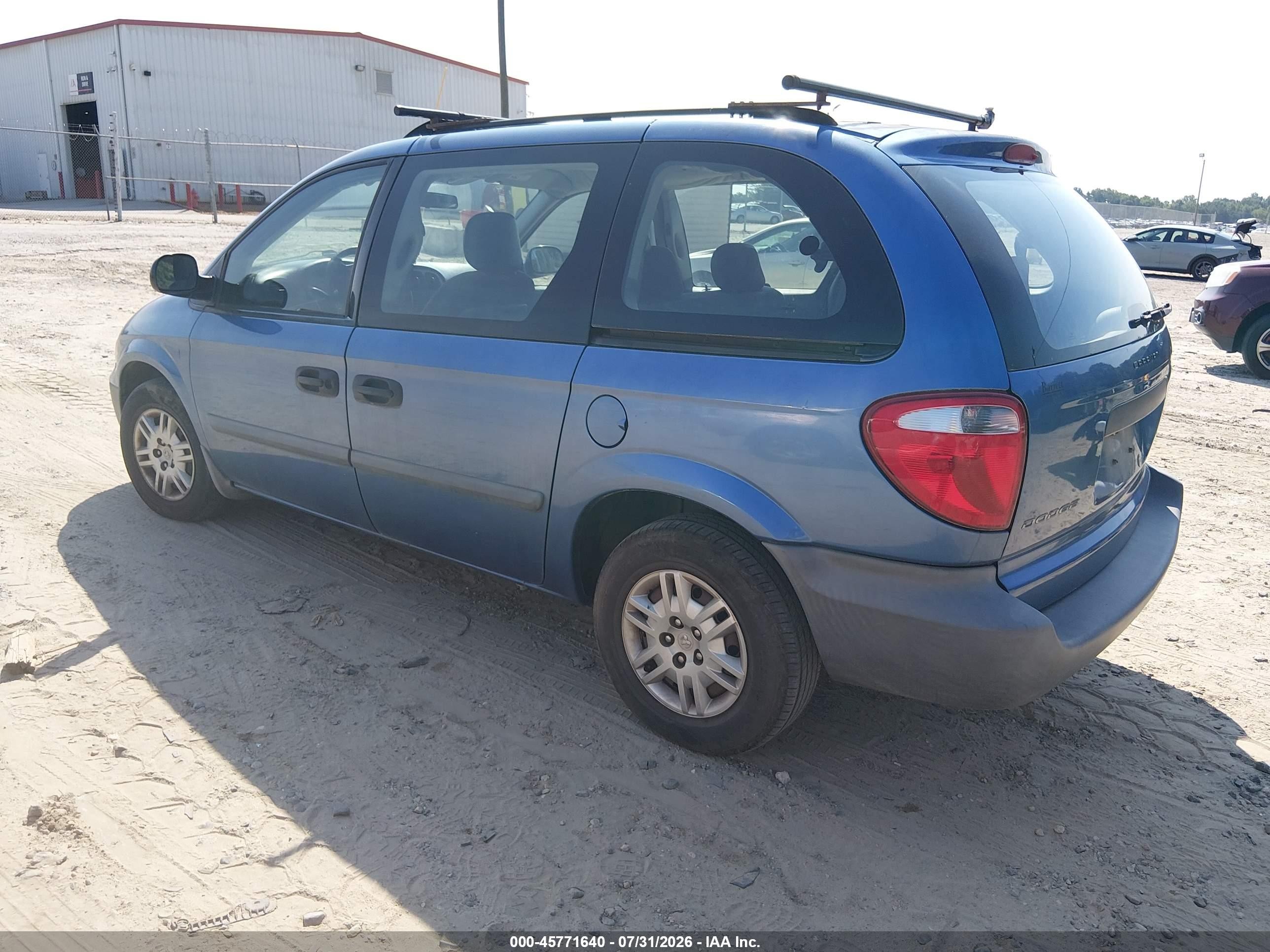 2007 Dodge Caravan Se Blue vin: 1D4GP25B27B155523