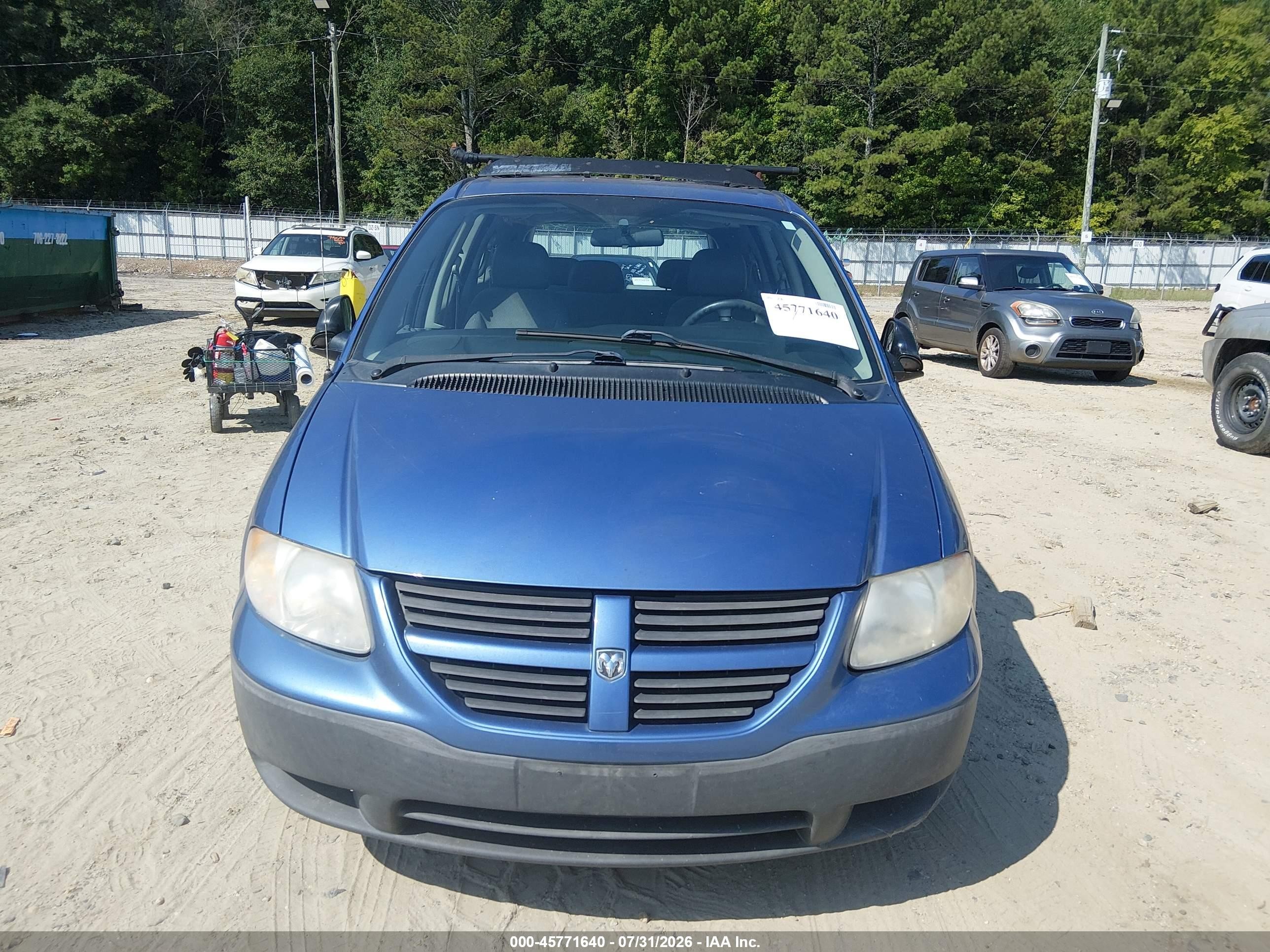 2007 Dodge Caravan Se Blue vin: 1D4GP25B27B155523