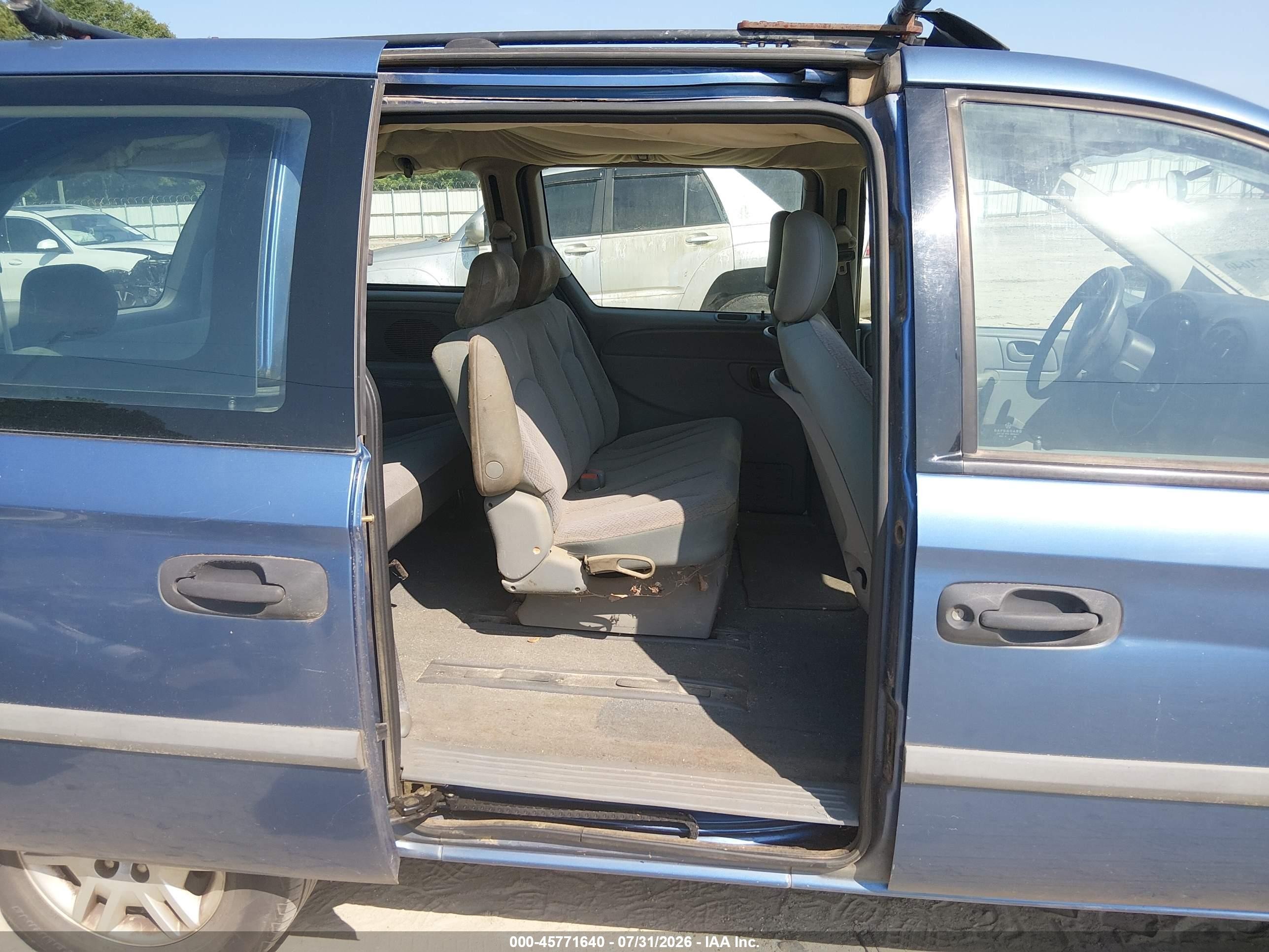 2007 Dodge Caravan Se Blue vin: 1D4GP25B27B155523