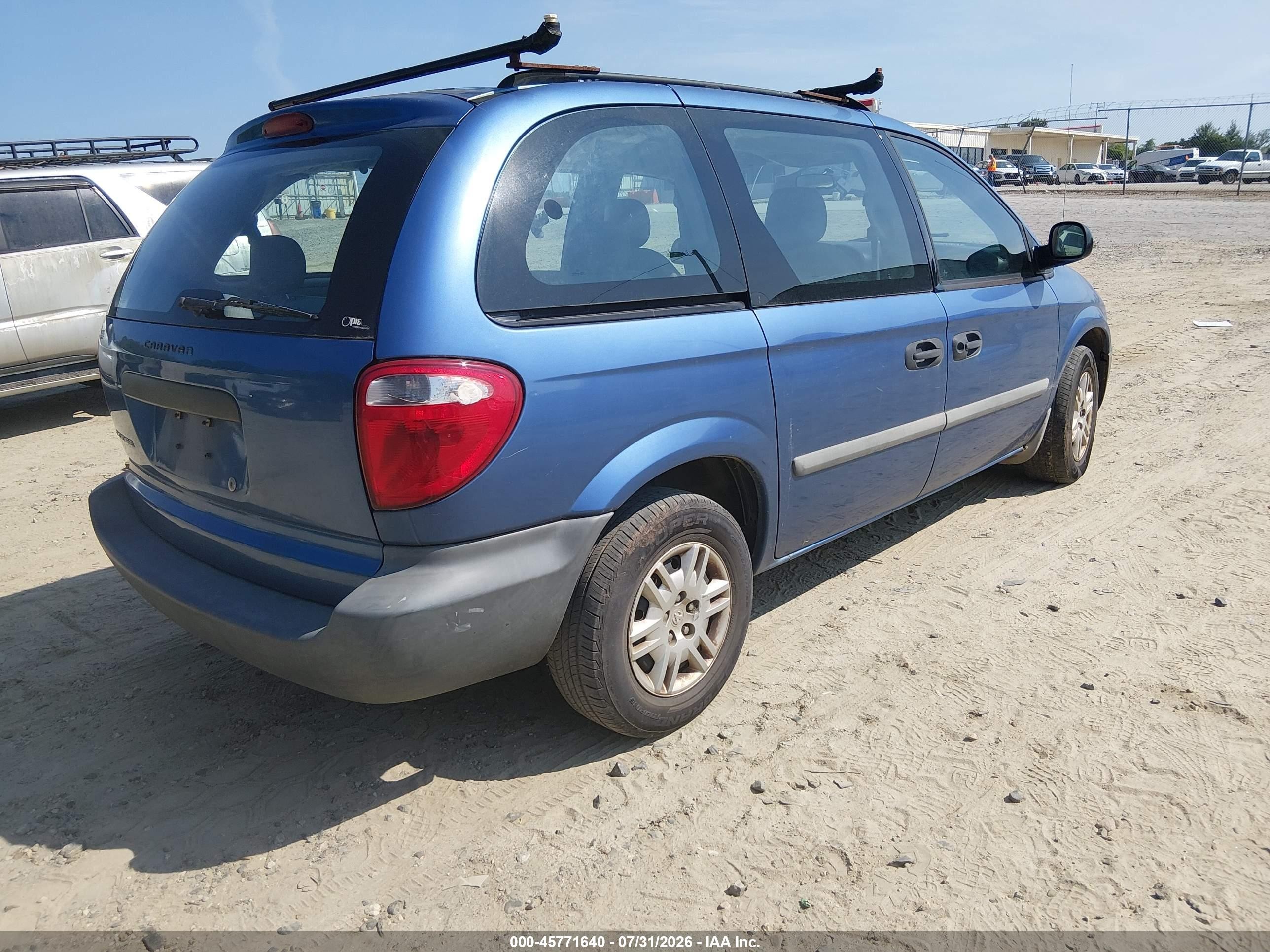 2007 Dodge Caravan Se Blue vin: 1D4GP25B27B155523