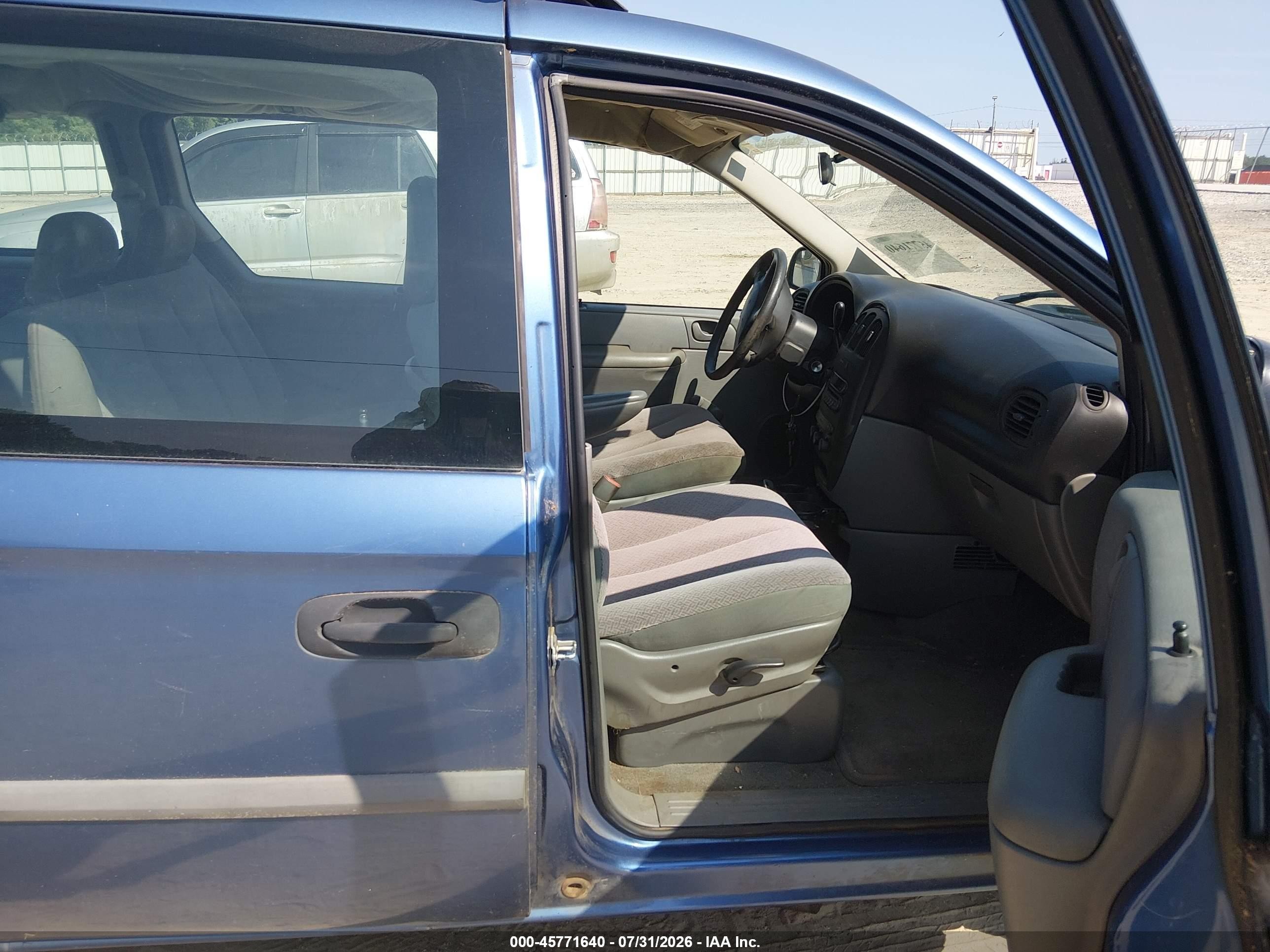 2007 Dodge Caravan Se Blue vin: 1D4GP25B27B155523