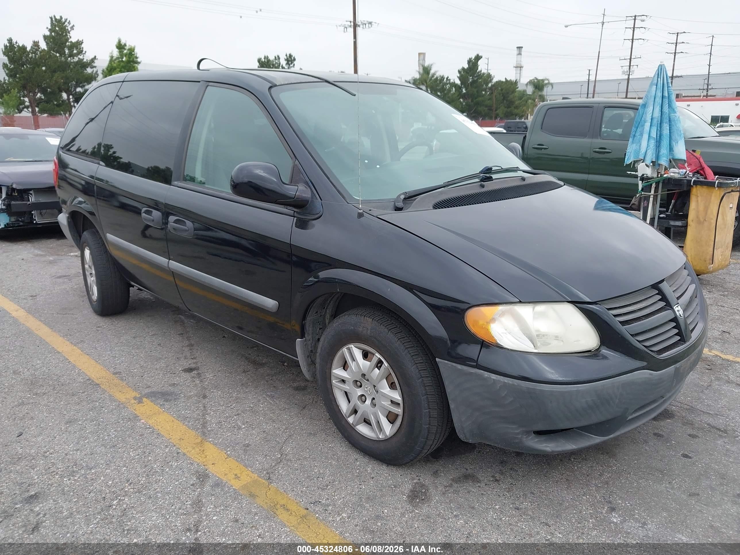 2006 Dodge Caravan Se Black vin: 1D4GP25B56B750445