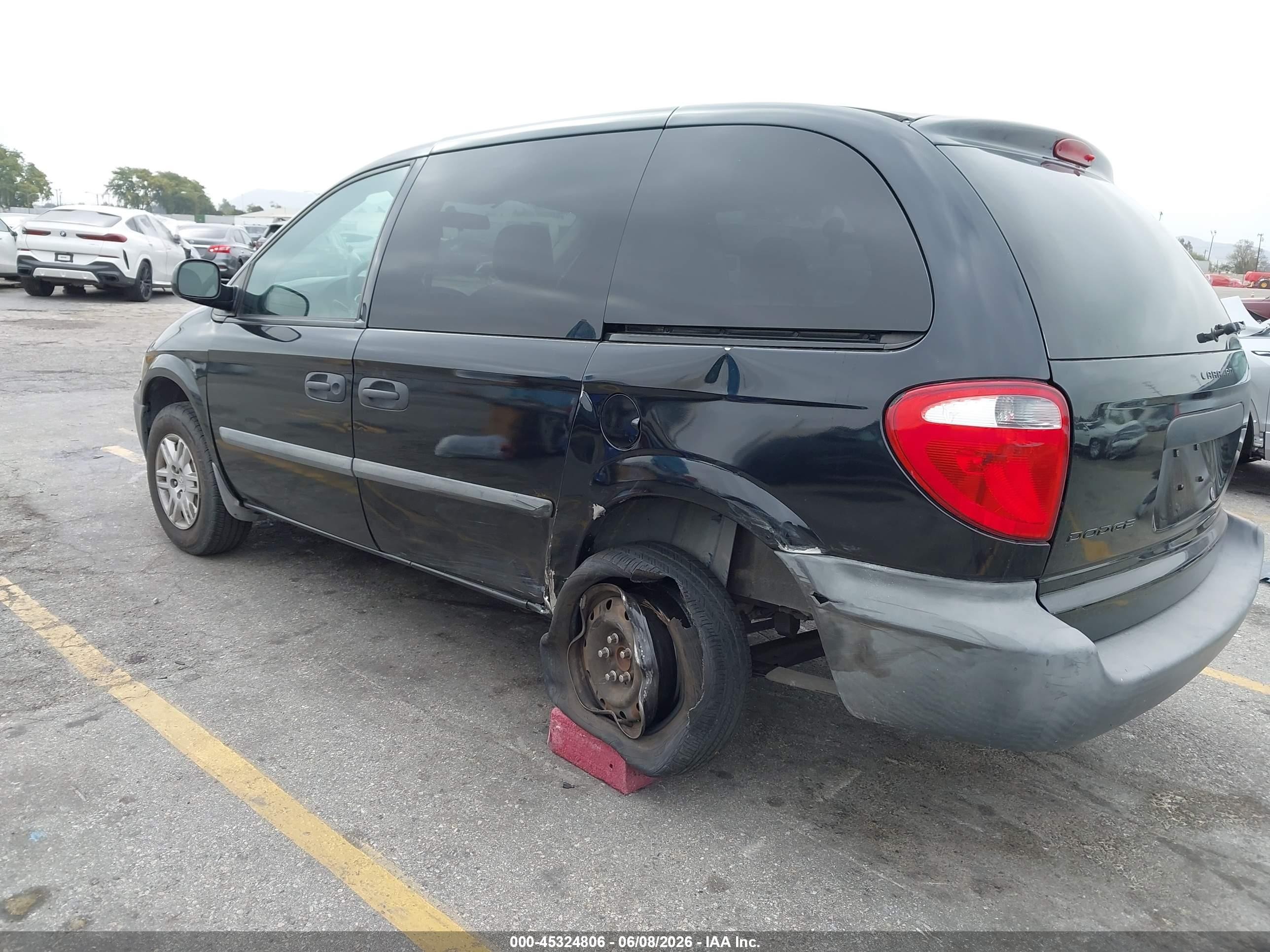 2006 Dodge Caravan Se Black vin: 1D4GP25B56B750445