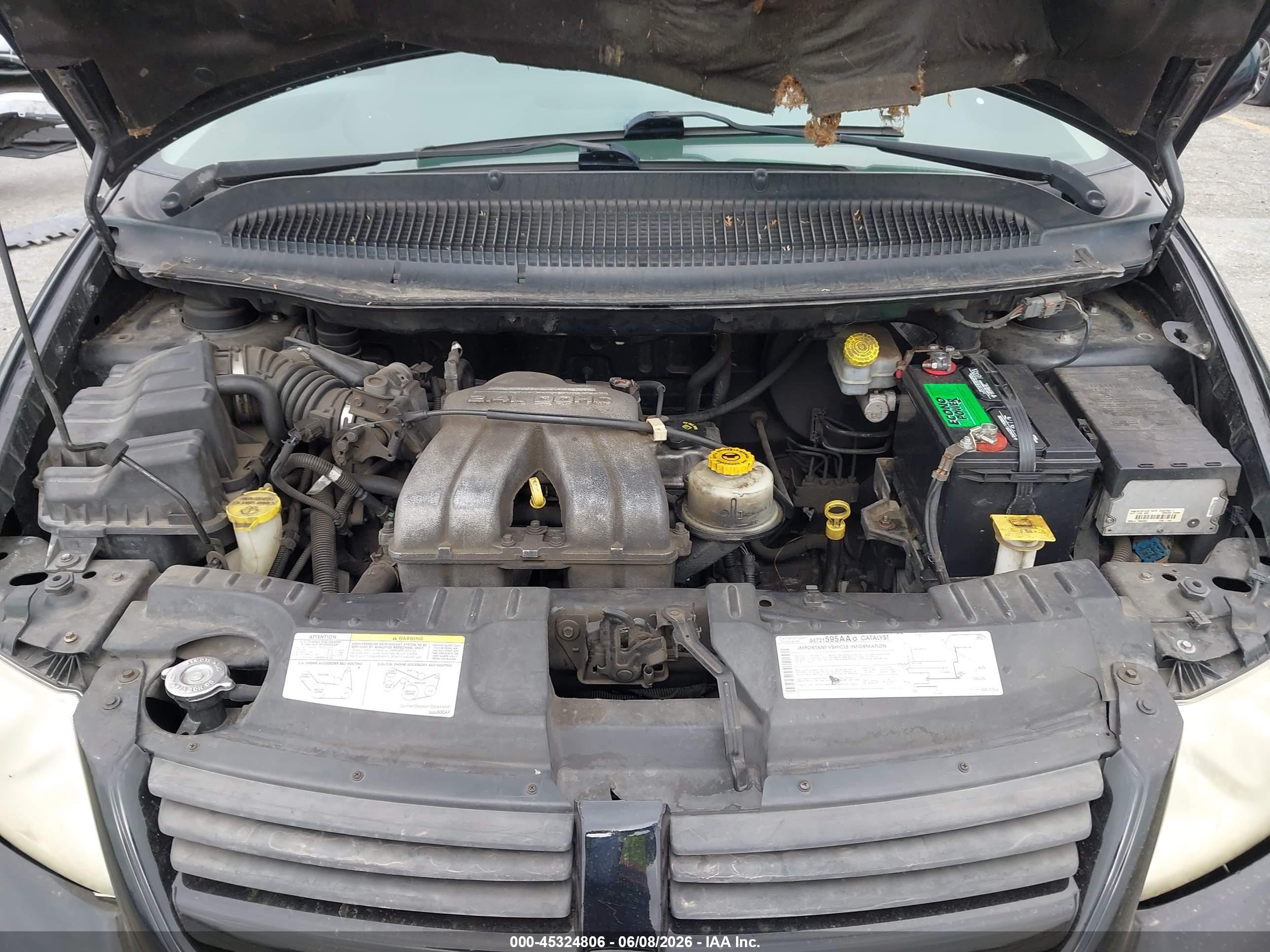 2006 Dodge Caravan Se Black vin: 1D4GP25B56B750445