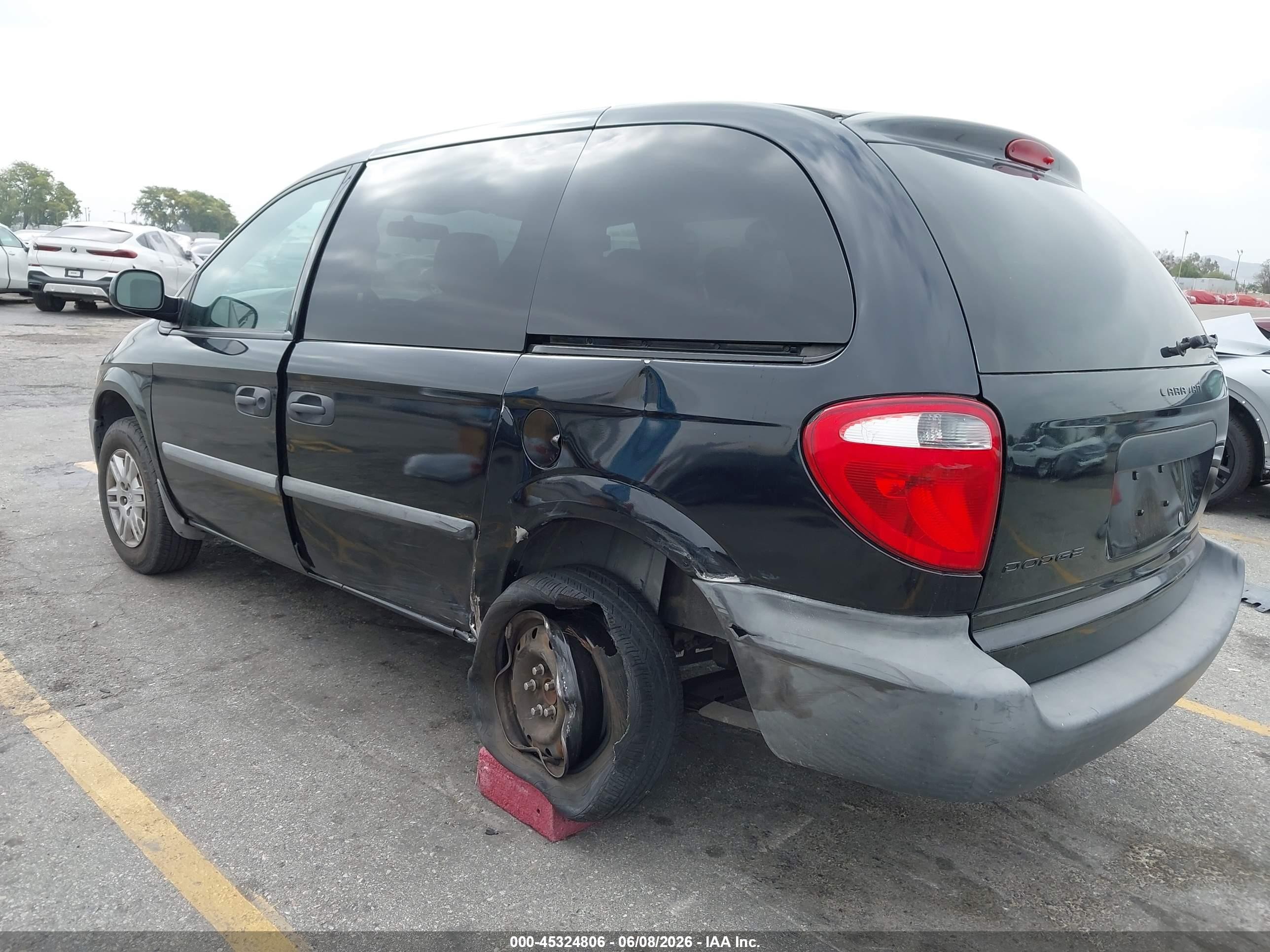 2006 Dodge Caravan Se Black vin: 1D4GP25B56B750445
