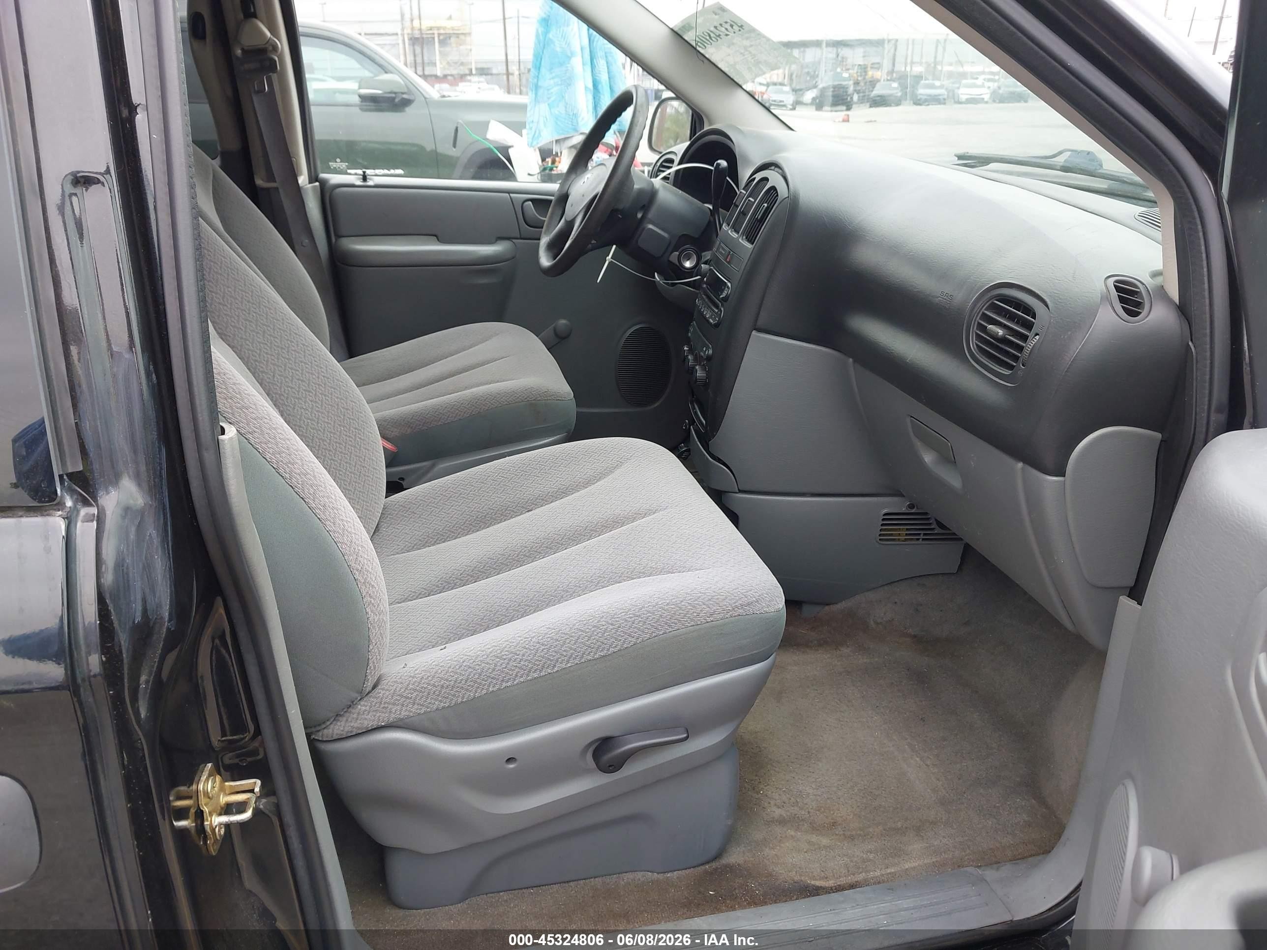 2006 Dodge Caravan Se Black vin: 1D4GP25B56B750445
