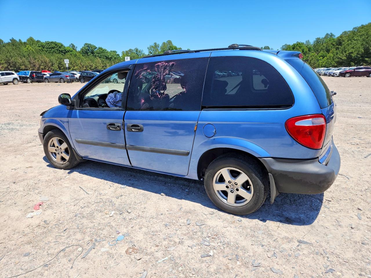2007 Dodge Caravan Se Blue vin: 1D4GP25B57B196776