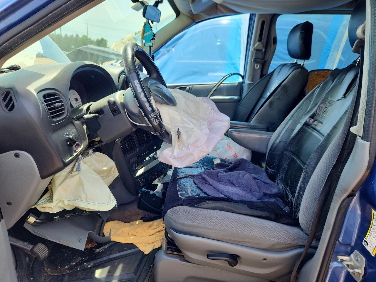 2007 Dodge Caravan Se Blue vin: 1D4GP25B57B196776